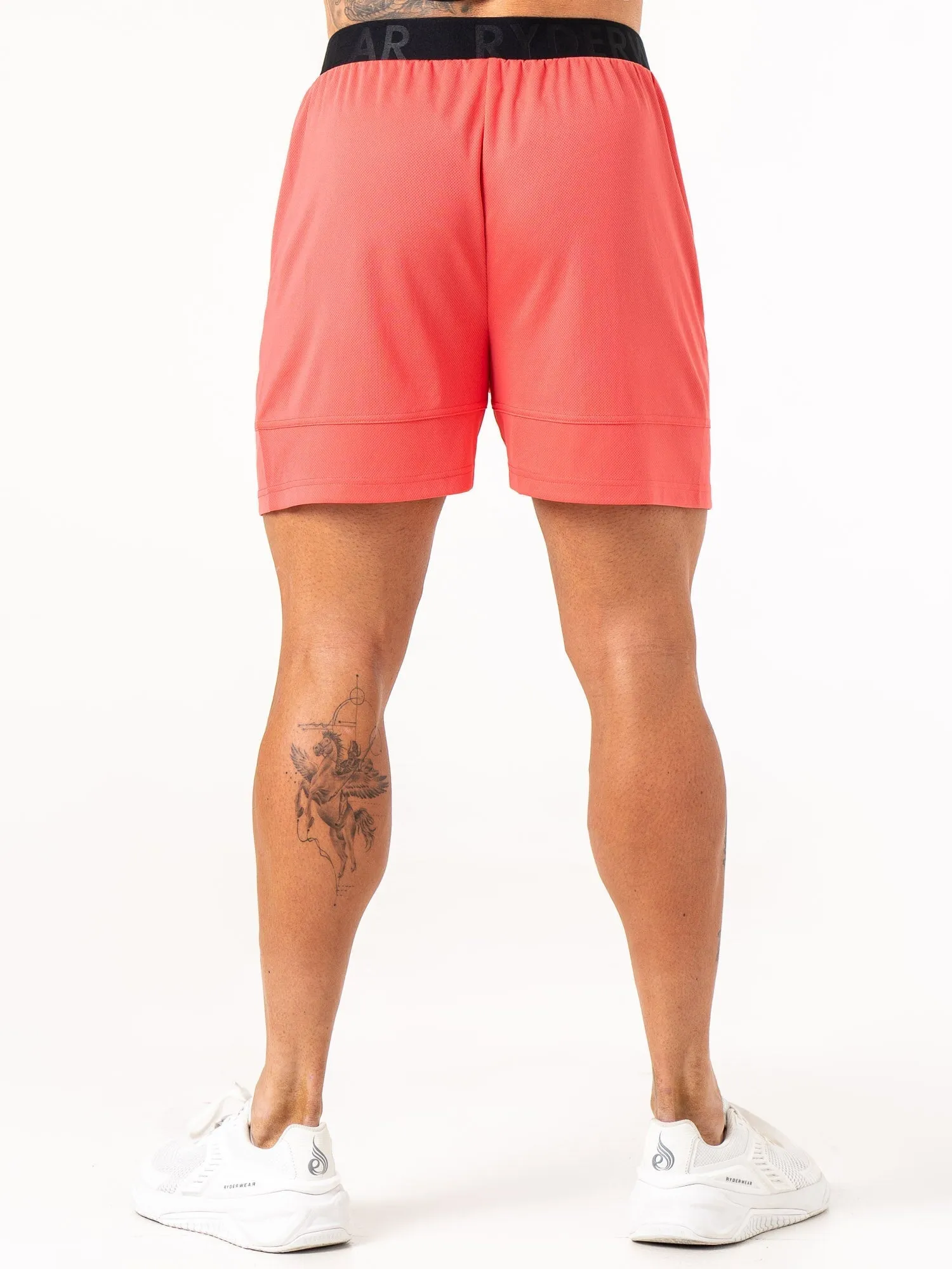Energy Mesh Shorts - Coral casual style