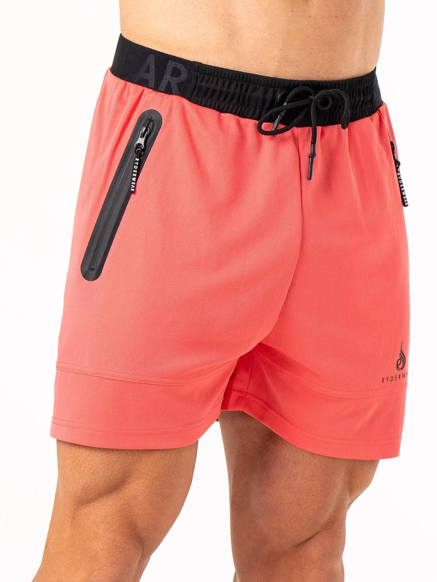 Energy Mesh Shorts - Coral padded shorts