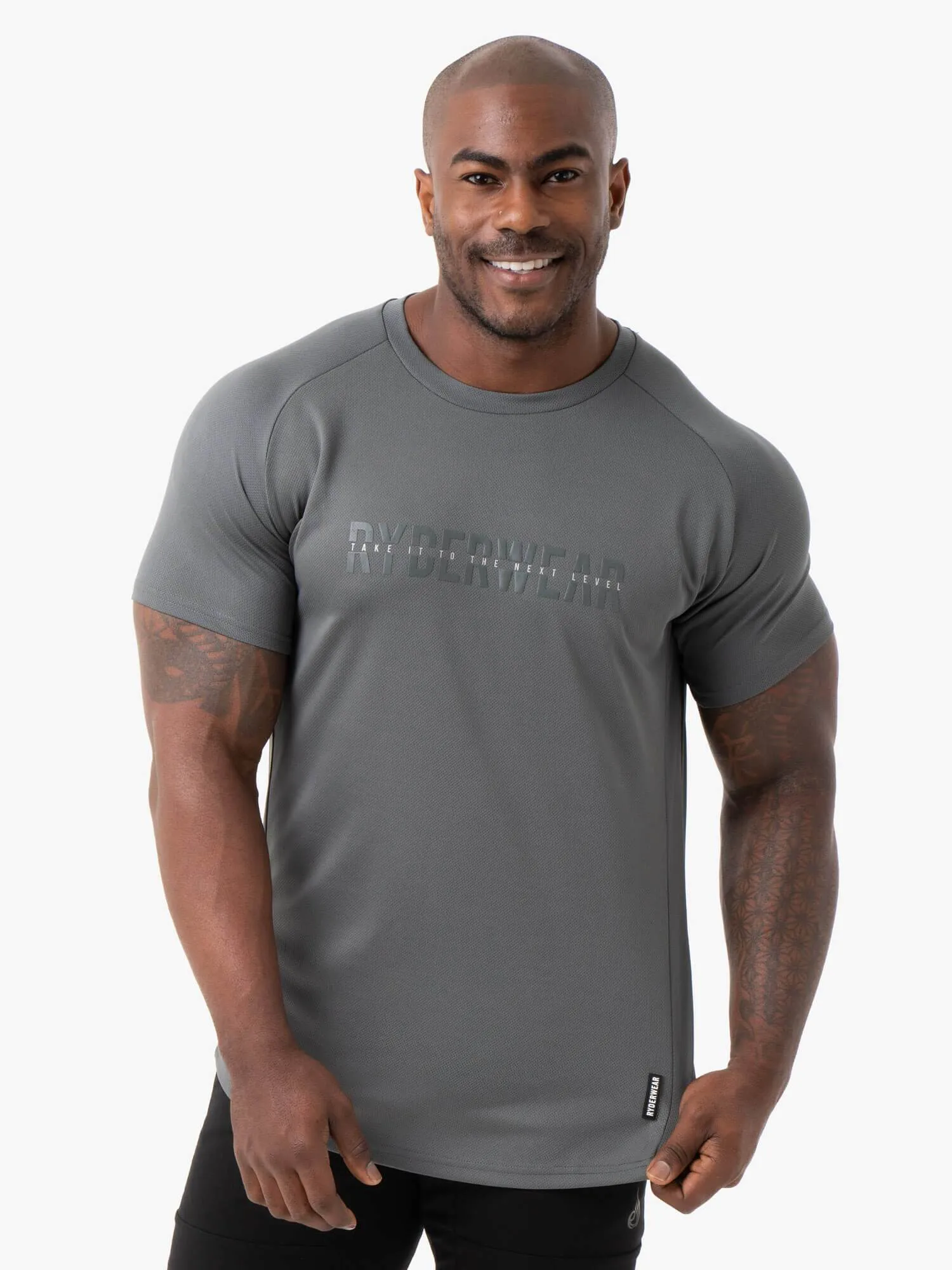 Energy Mesh T-Shirt - Charcoal college pride