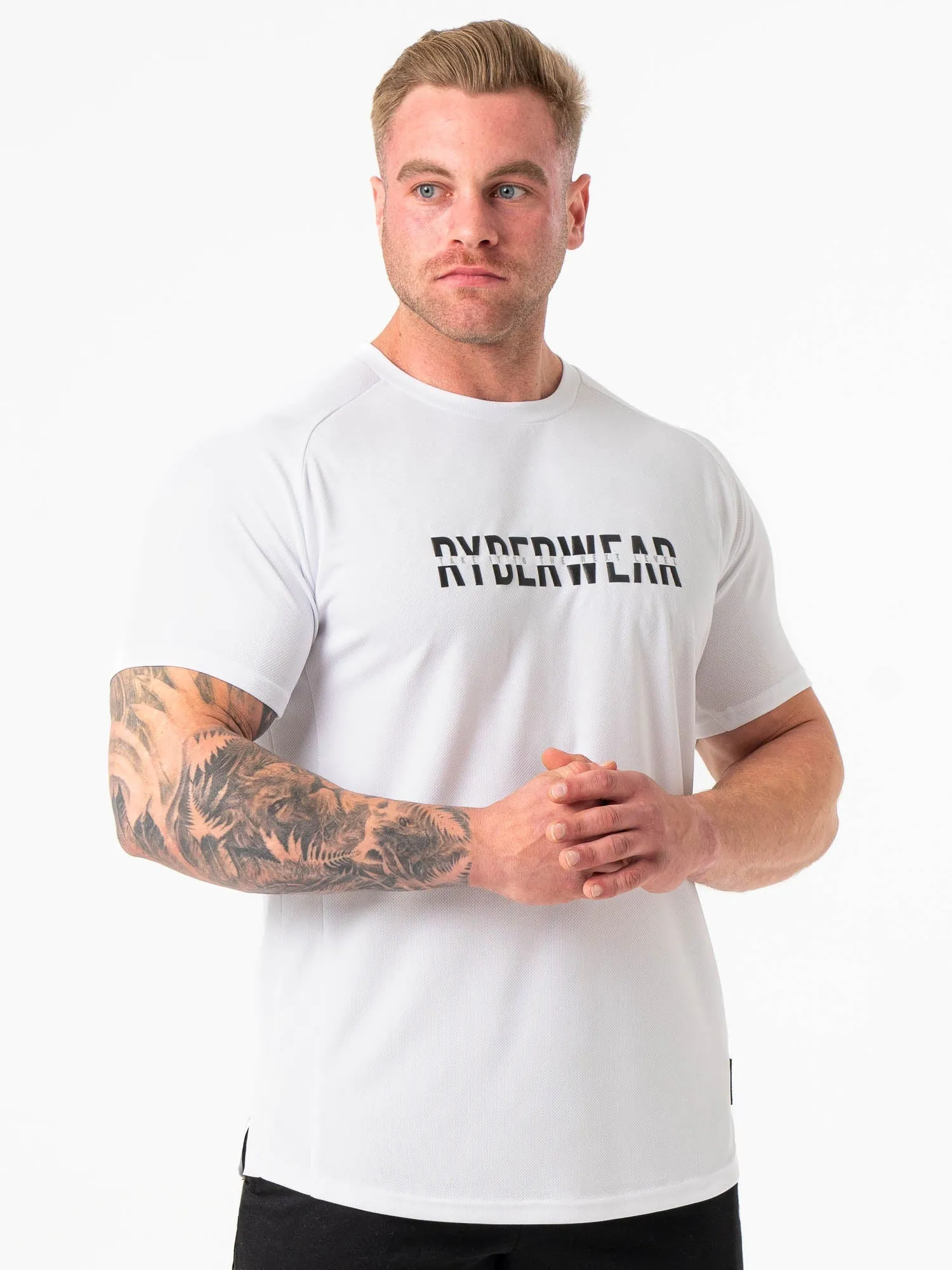Energy Mesh T-Shirt - White gym wear