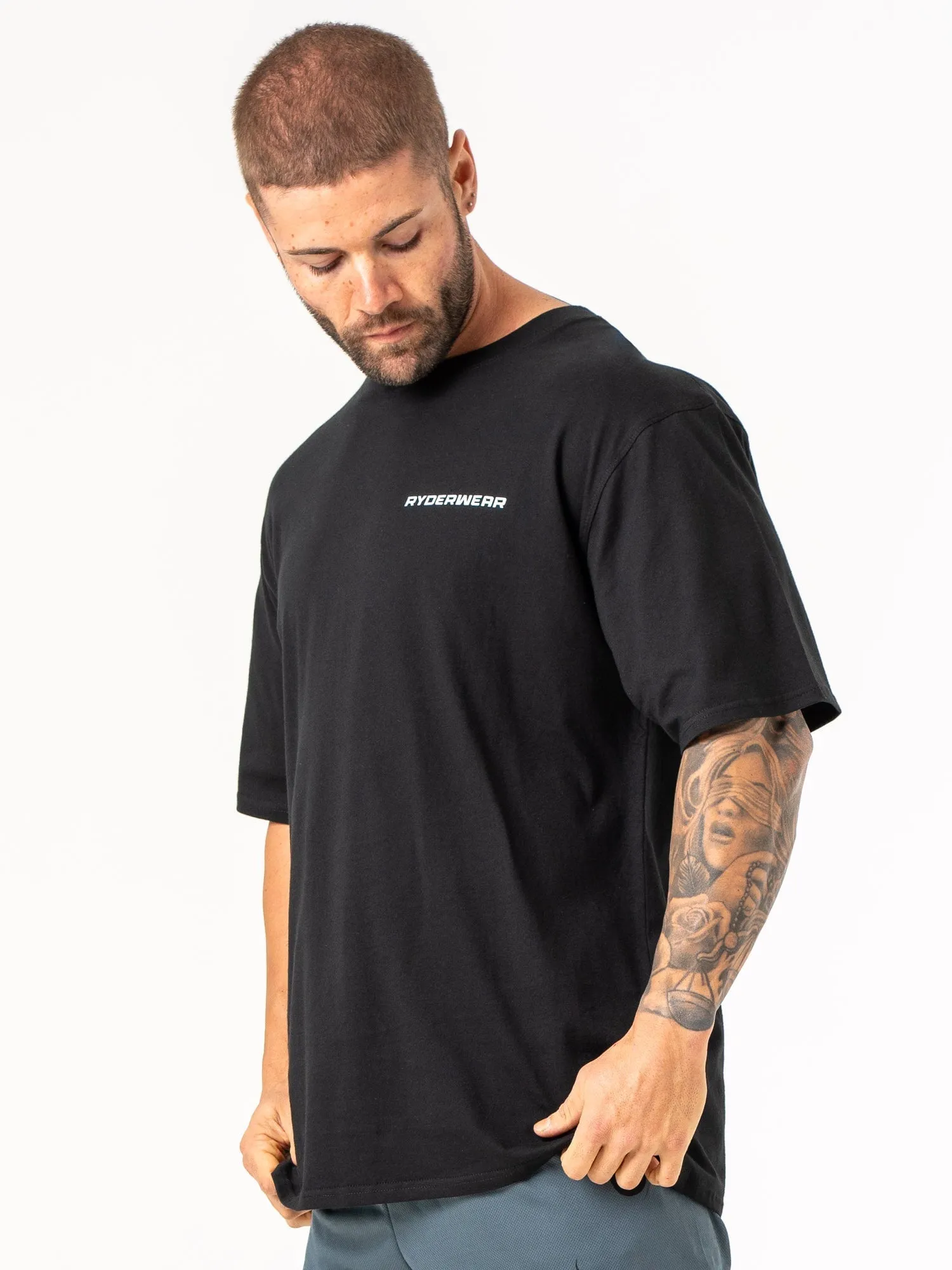 Energy Oversized T-Shirt - Black wrinkle resistant