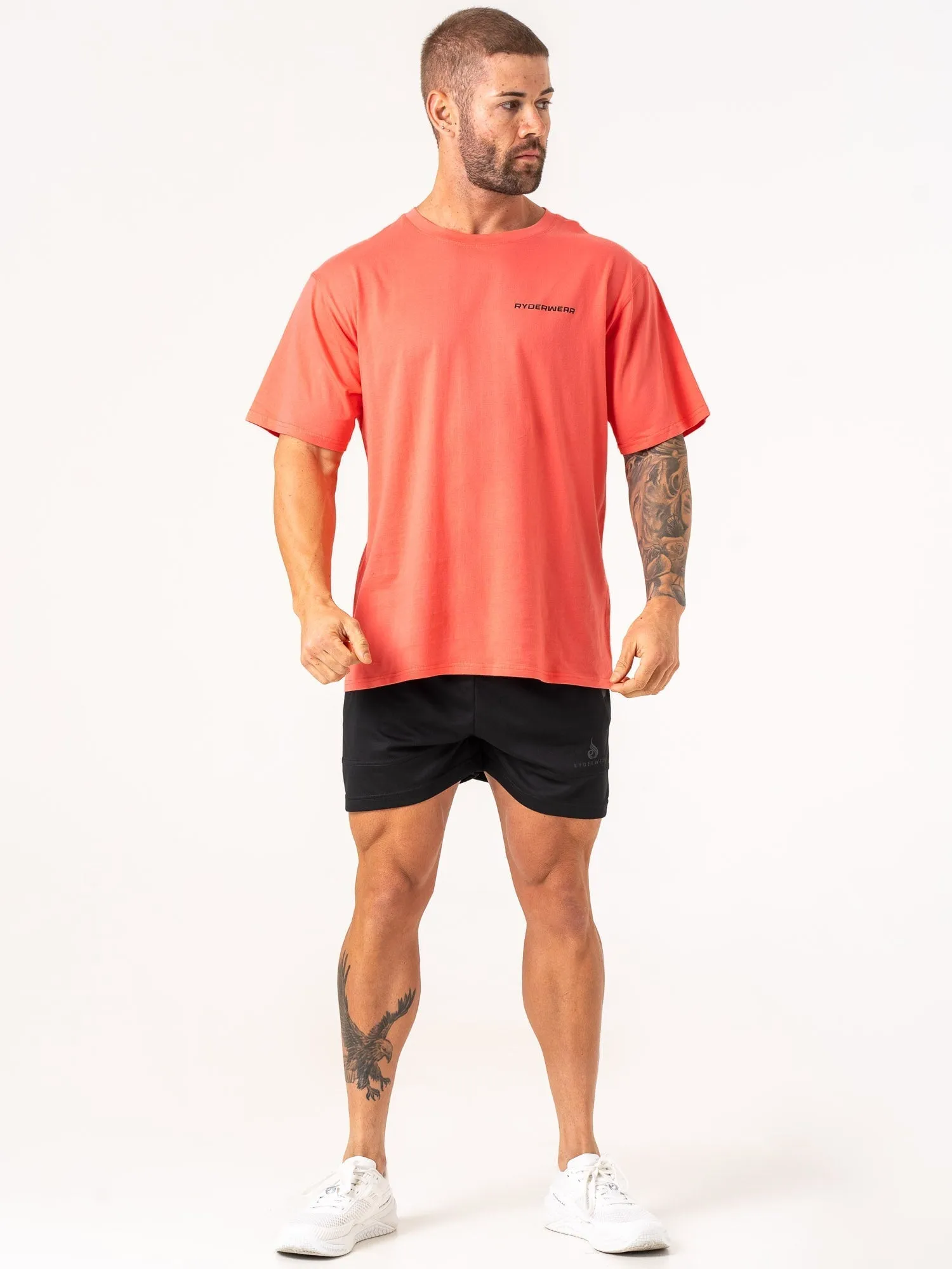 Energy Oversized T-Shirt - Coral fun print