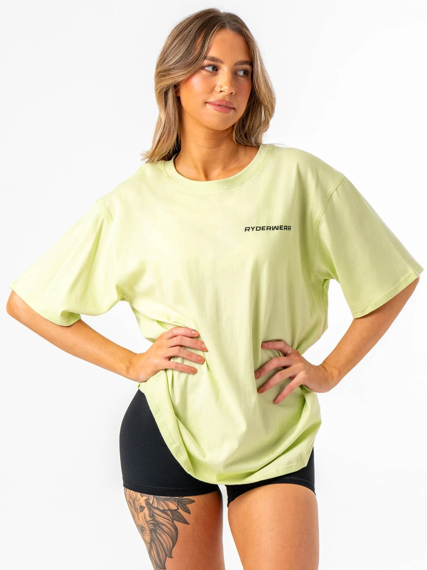 Energy Oversized T-Shirt - Lime fitness gear