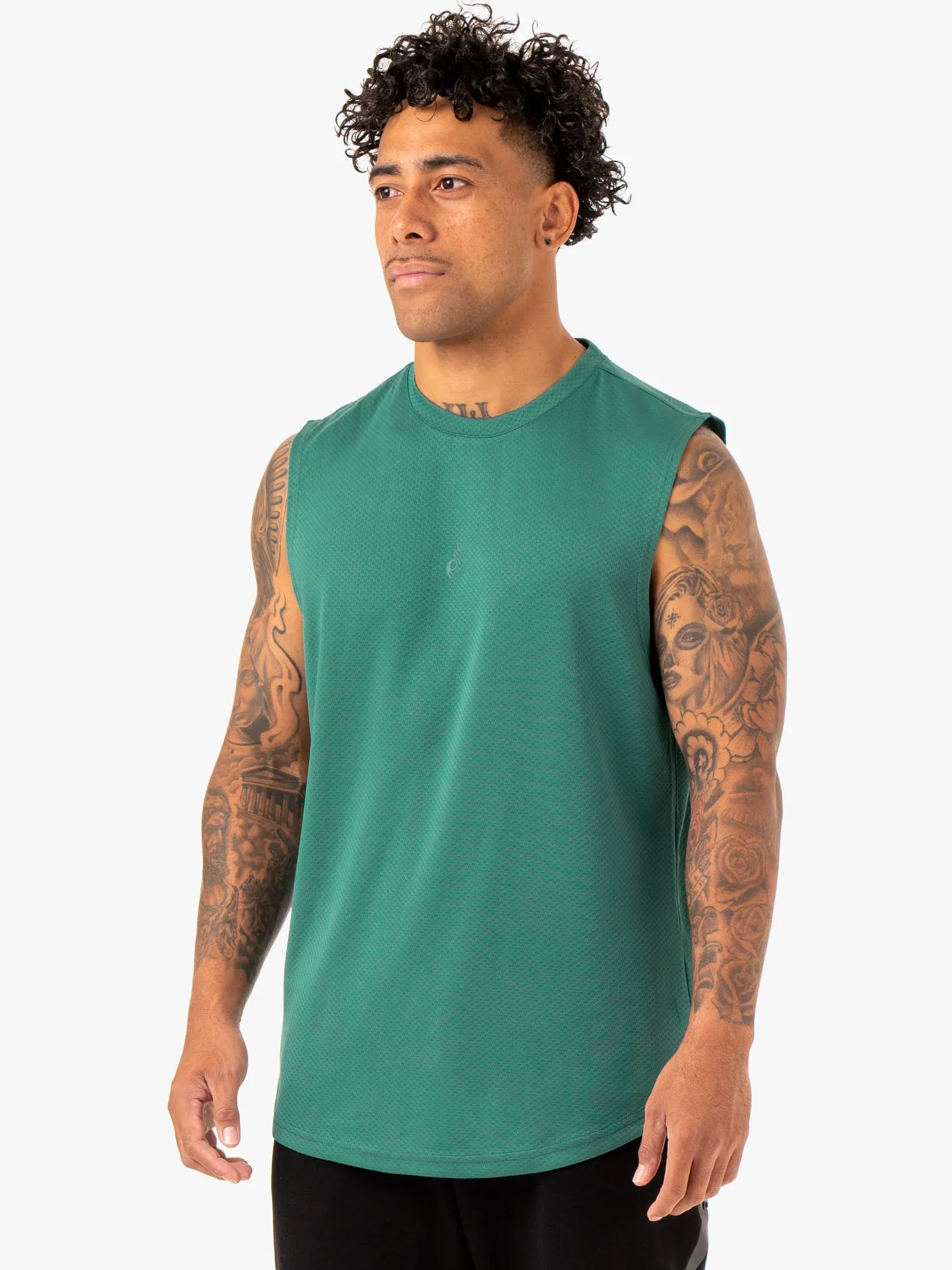 Enhance Muscle Tank - Green flexible wear