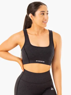 Enhance Seamless Sports Bra - Black Easy Wear