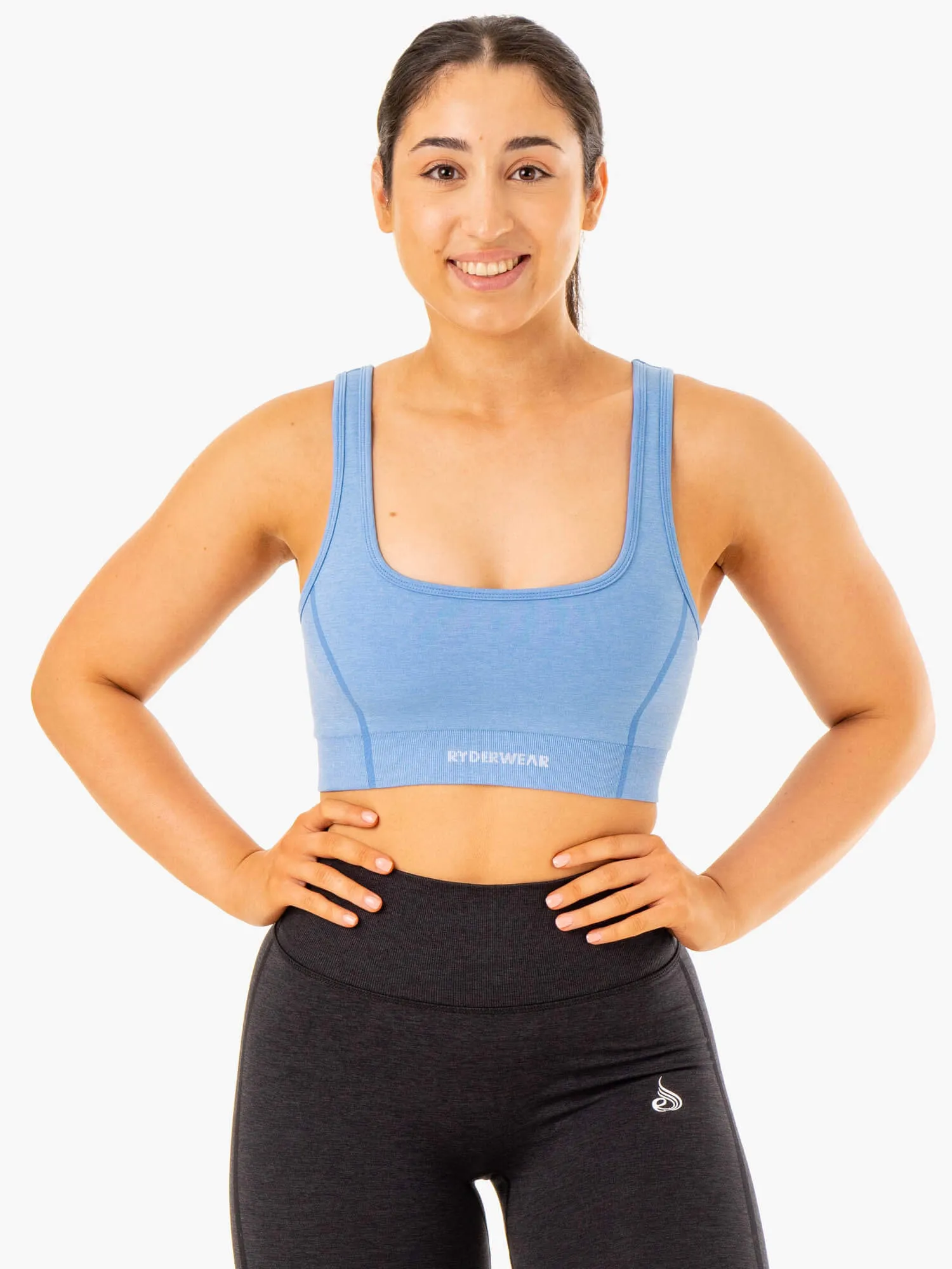 Enhance Seamless Sports Bra - Blue Sweat Control