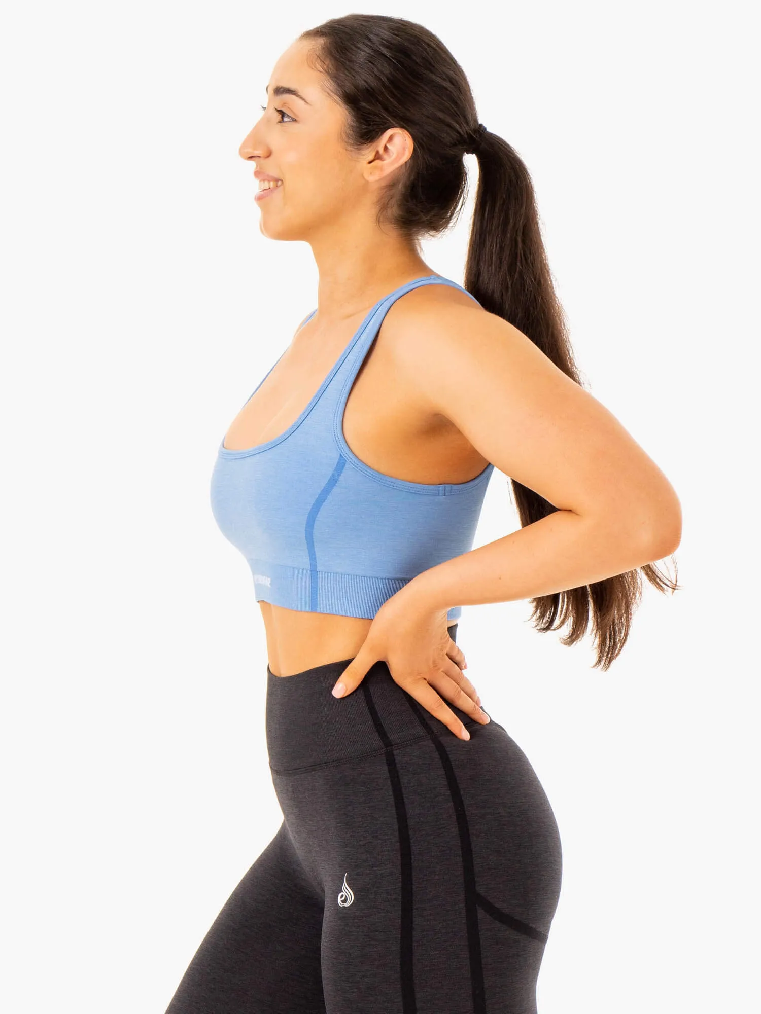 Enhance Seamless Sports Bra - Blue Flexible Wear