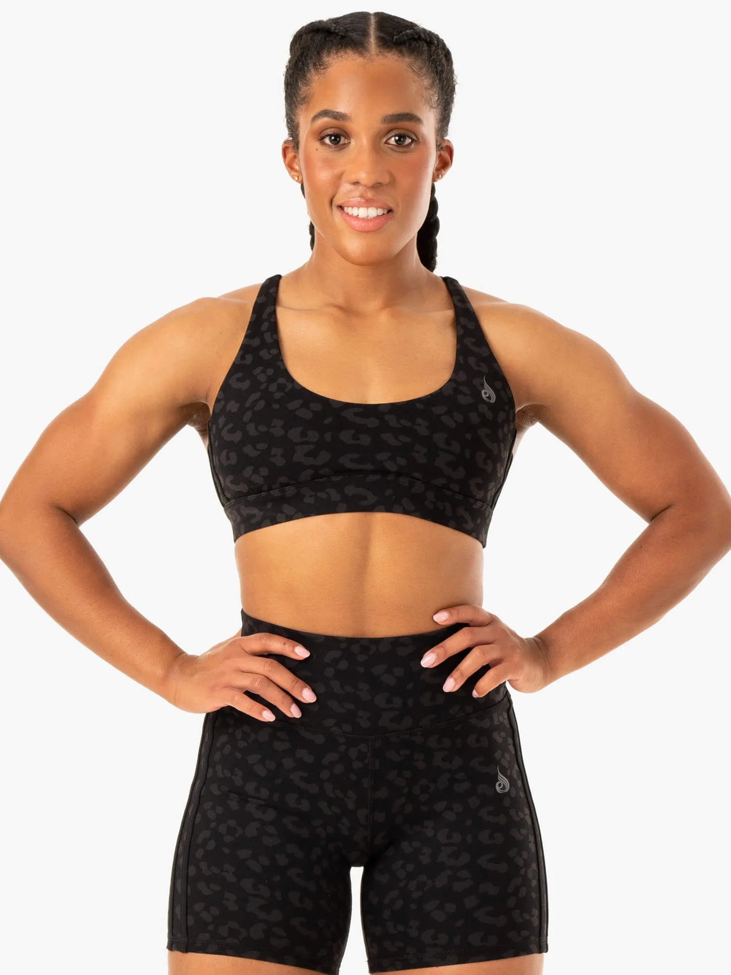 Evolution Sports Bra - Black Leopard Shock Absorb