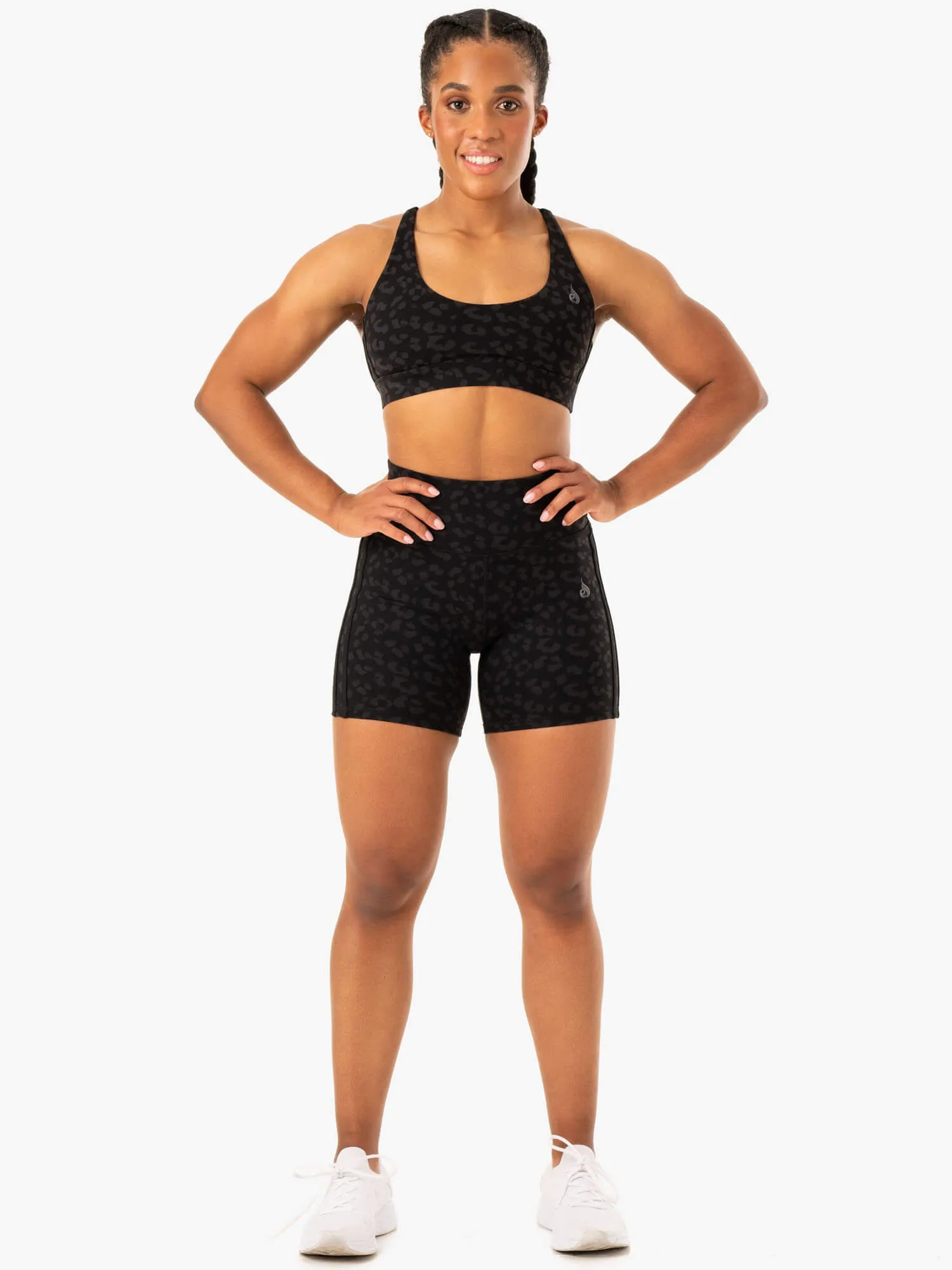Evolution Sports Bra - Black Leopard Stable Hold