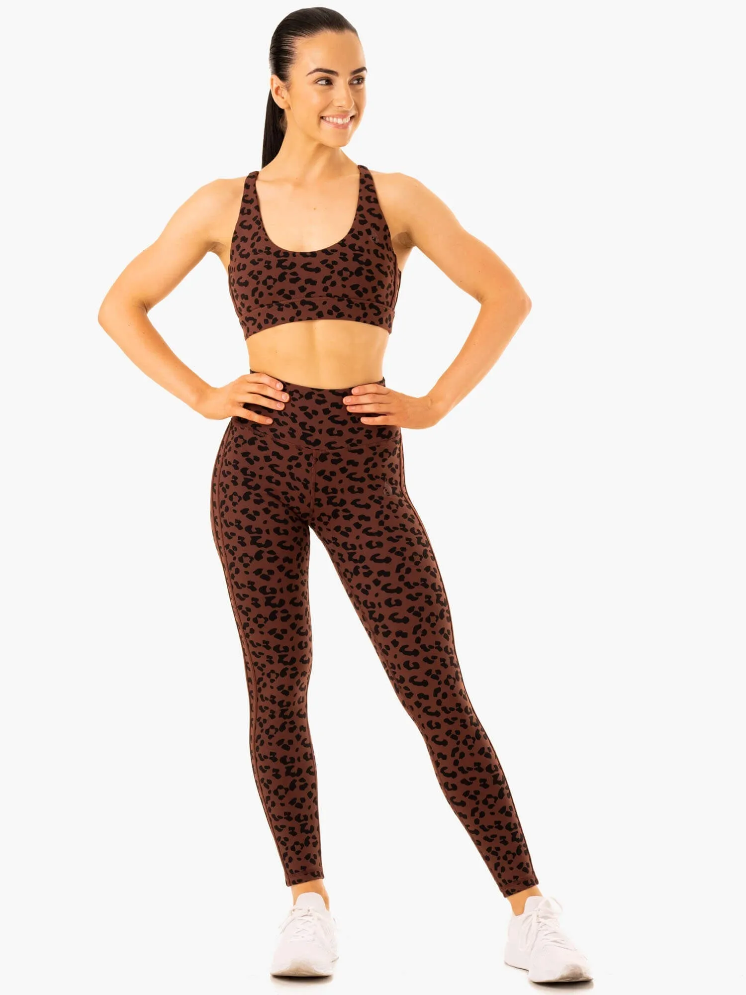 Evolution Sports Bra - Chocolate Leopard No Boundaries