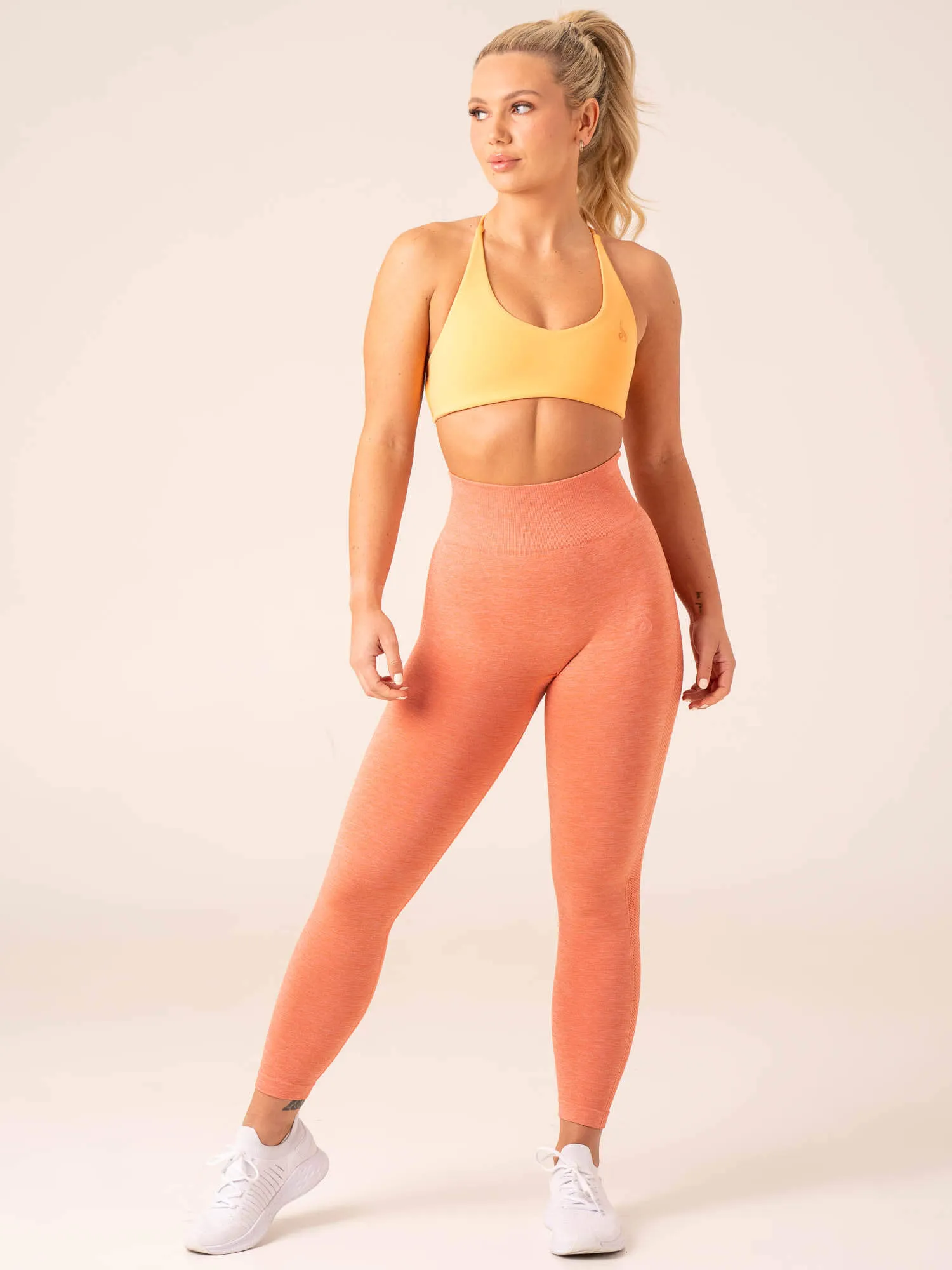 Evolve Seamless Leggings - Orange Marl Lightweight feel