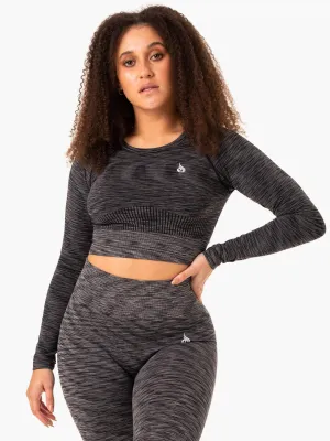 Evolve Seamless Long Sleeve Top - Black comfy durable