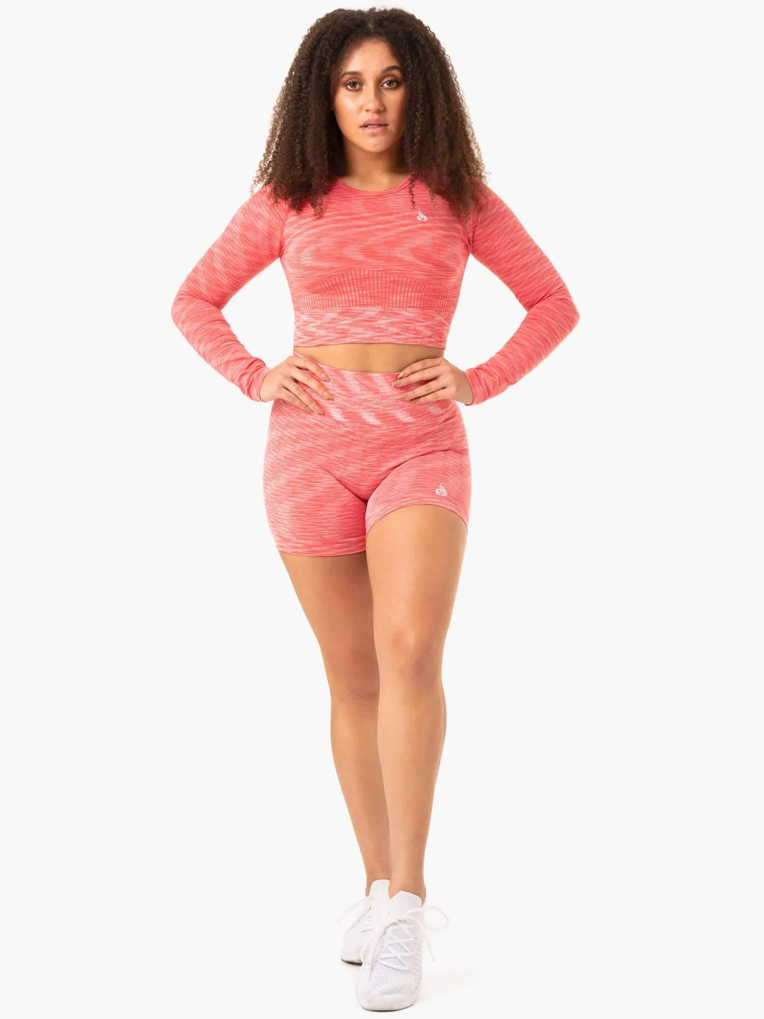 Evolve Seamless Long Sleeve Top - Coral simple design