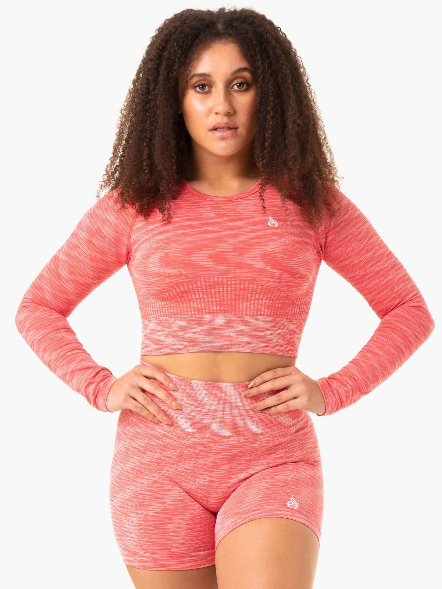 Evolve Seamless Long Sleeve Top - Coral airy cool