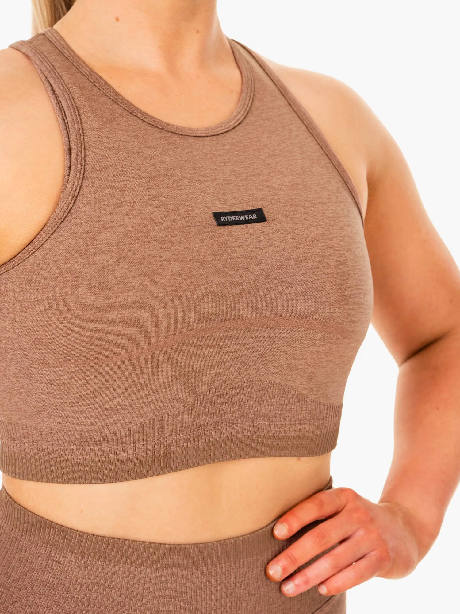 Excel Seamless Tank - Mocha Marl minimalist style