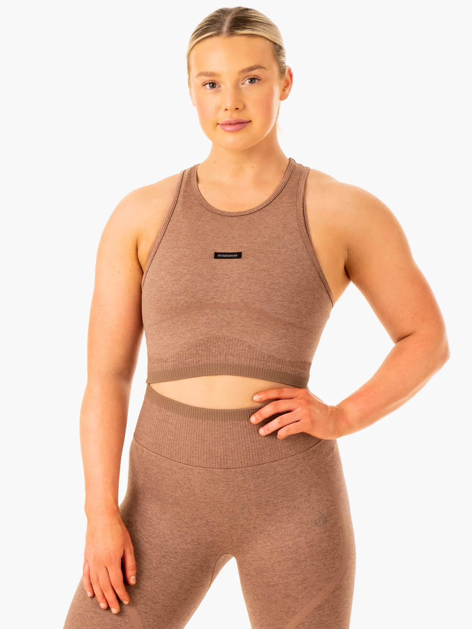 Excel Seamless Tank - Mocha Marl multi color trend