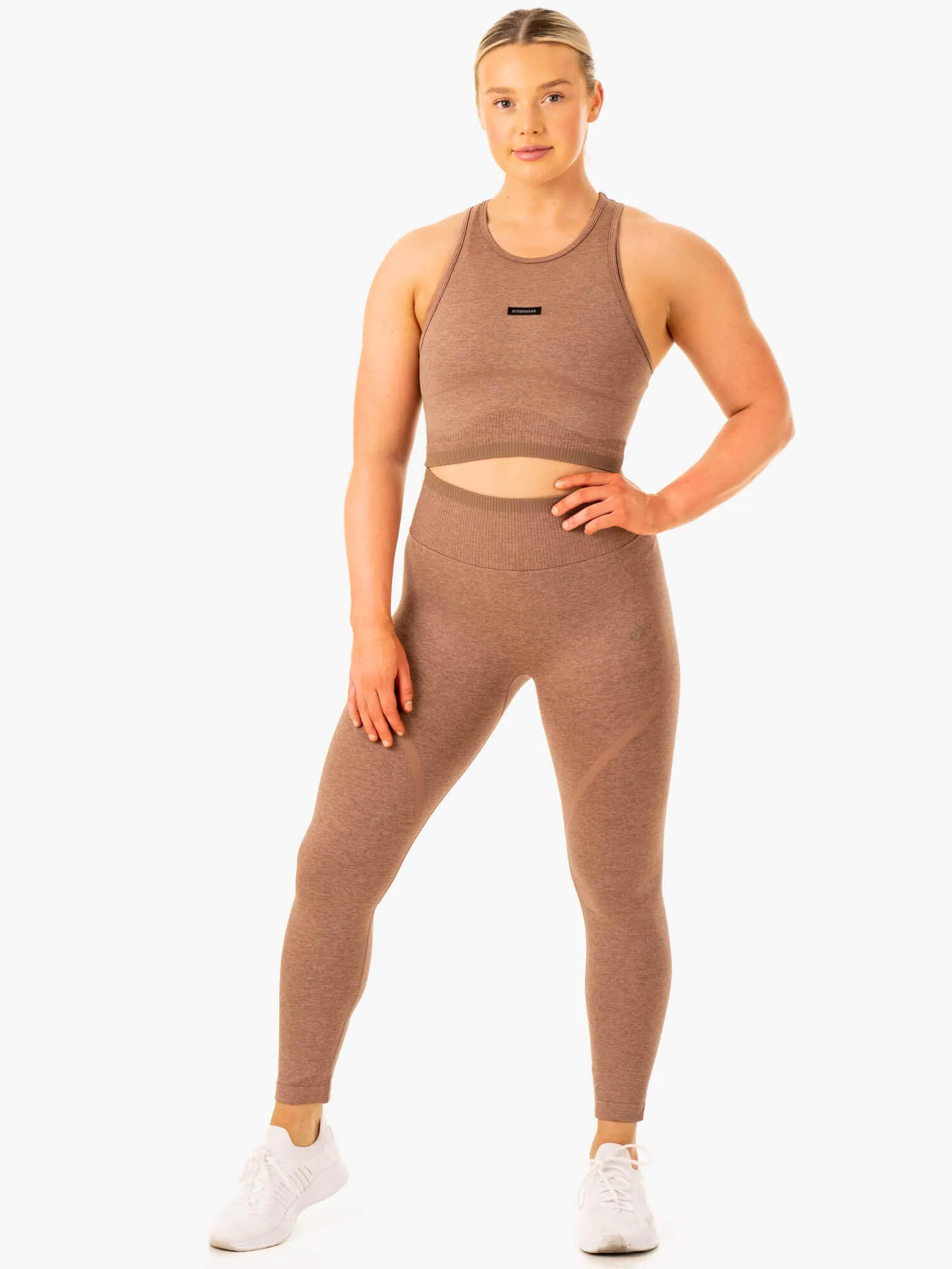 Excel Seamless Tank - Mocha Marl soft skin