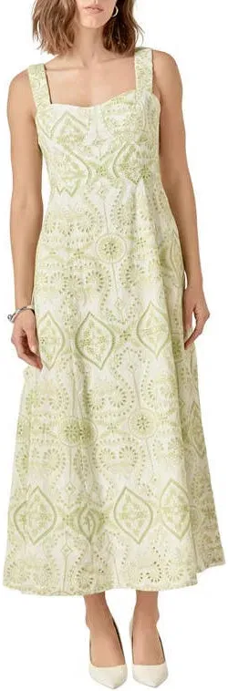 Eyelet Maxi Dress Pure nature