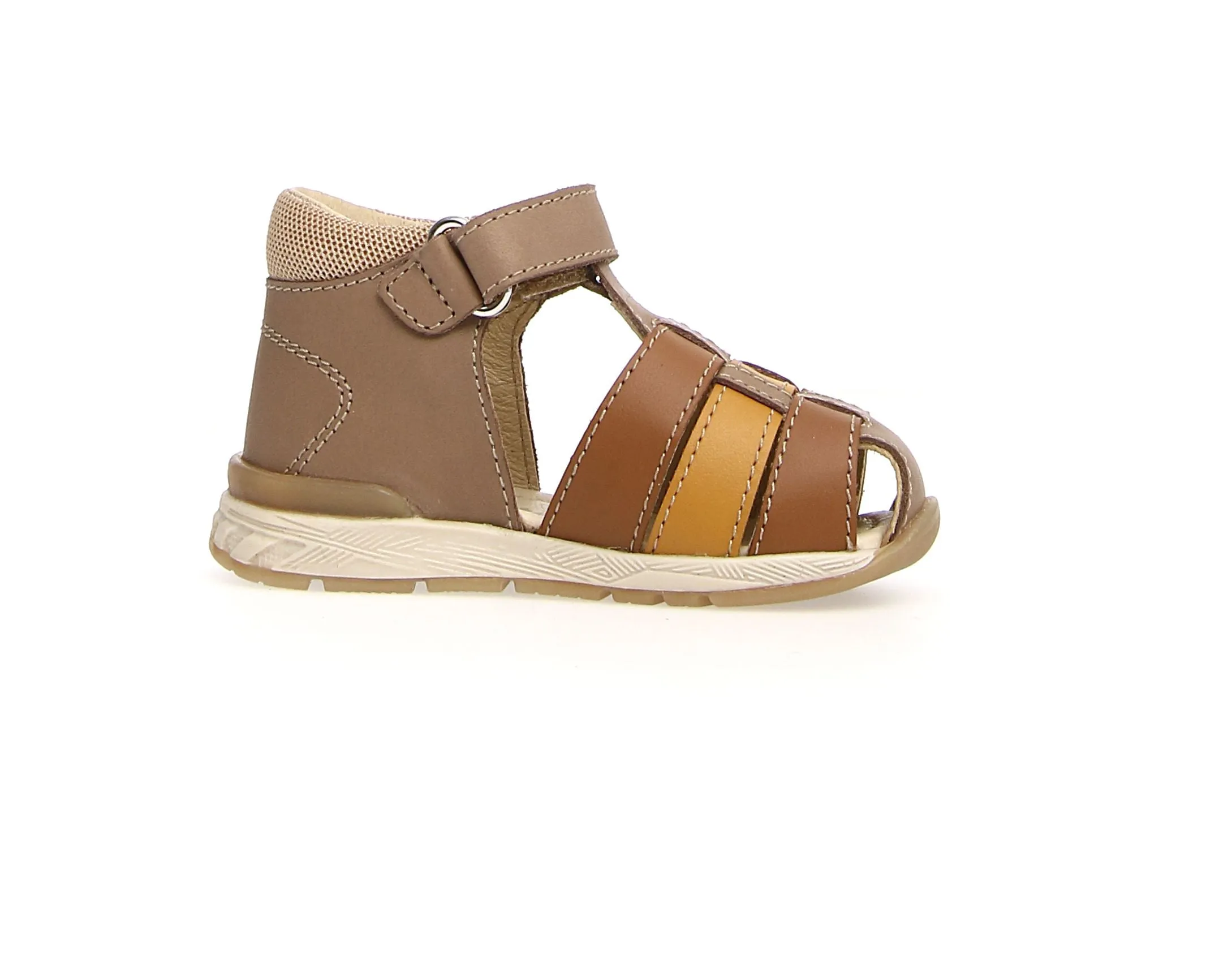 Falcotto Acry Boy's Semi Closed Sandals - Cognac/Sand Sunset Trail