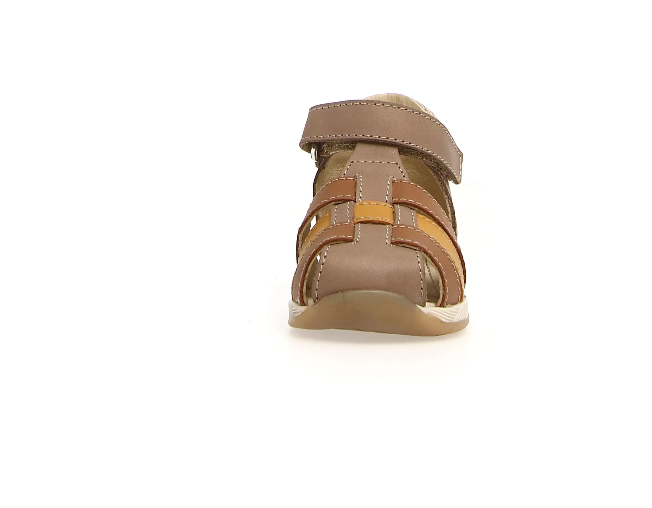 Falcotto Acry Boy's Semi Closed Sandals - Cognac/Sand rest time