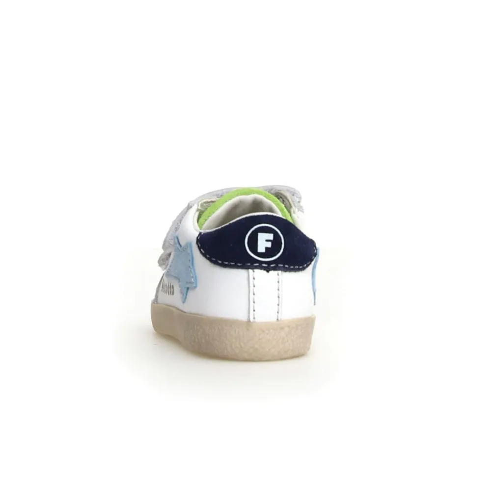 Falcotto Boy's Alnoite 2 Vl Casual Shoe with Hoop and Loop Closure - Grey/White/Light Dream short trip