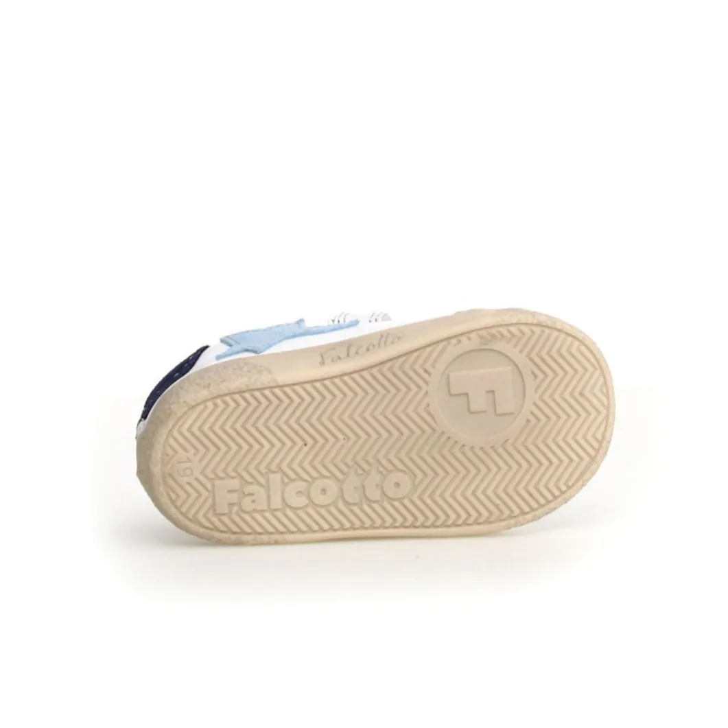 Falcotto Boy's Alnoite 2 Vl Casual Shoe with Hoop and Loop Closure - Grey/White/Light Dream street mood