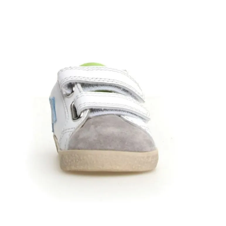 Falcotto Boy's Alnoite 2 Vl Casual Shoe with Hoop and Loop Closure - Grey/White/Light Dream comfy street