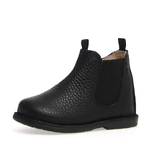 Falcotto Boy's & Girl's Winter Wood Calf Pebbled Shoes, Black road edge