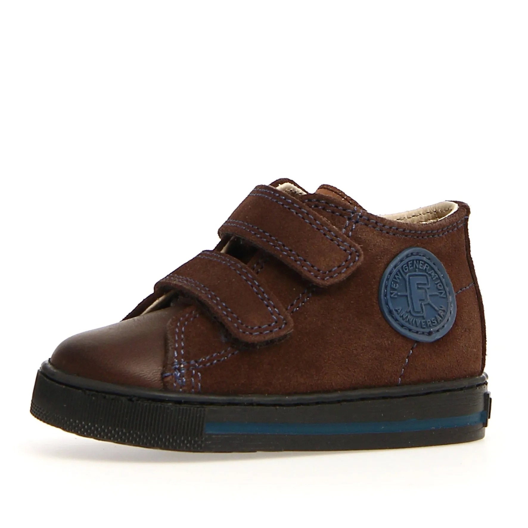 Falcotto Boy's and Girl's Michael Fashion Sneakers, Dark Brown - Indigo comfy tech