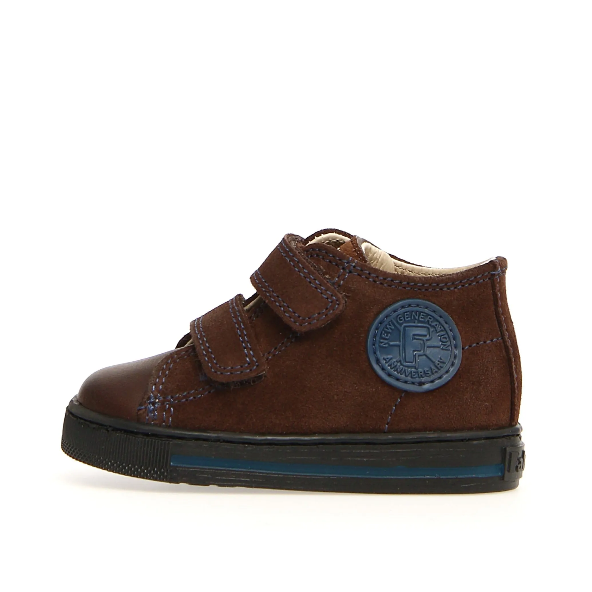 Falcotto Boy's and Girl's Michael Fashion Sneakers, Dark Brown - Indigo neat walk