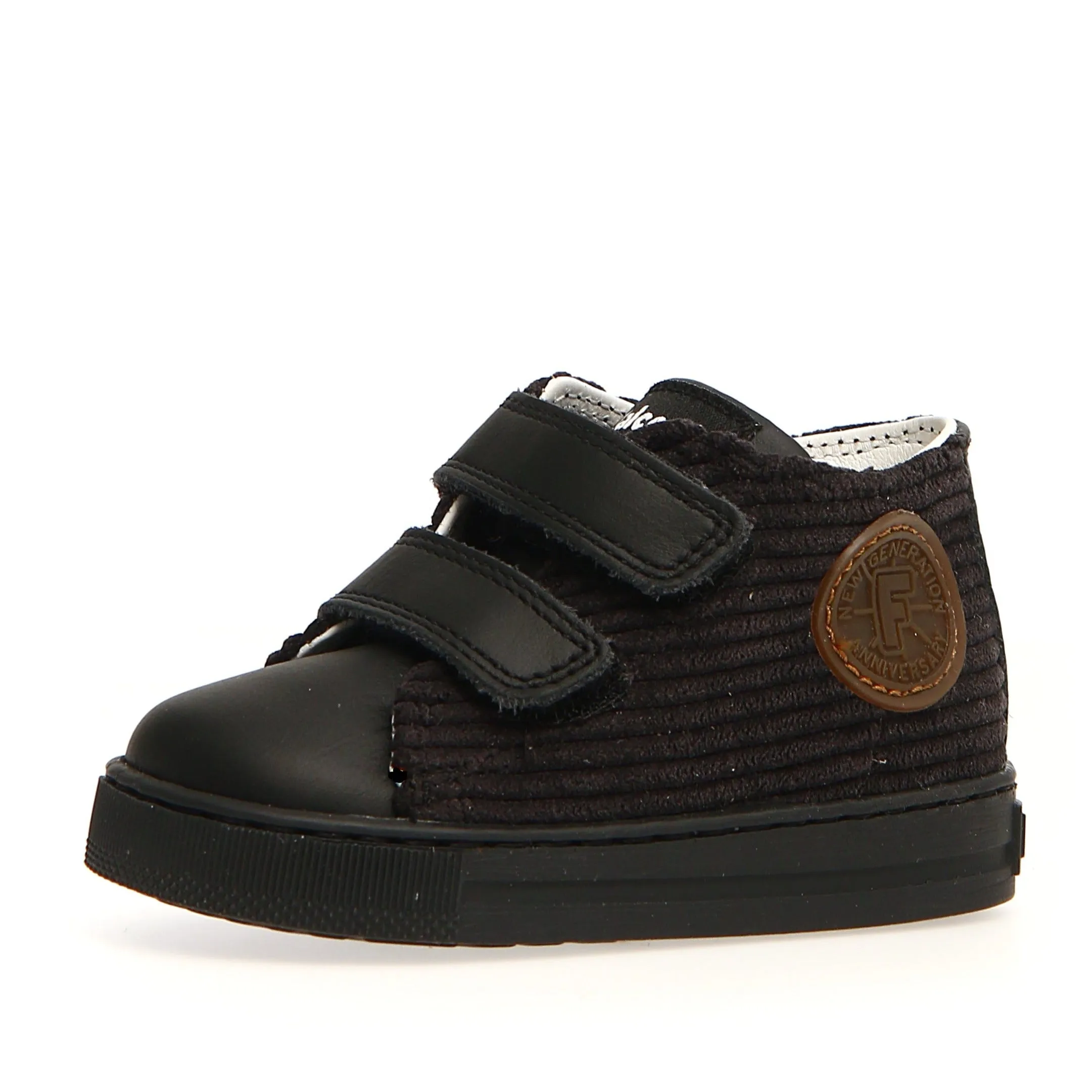 Falcotto Boy's and Girl's Michael Sneakers, Corduroy/Black flexible fit