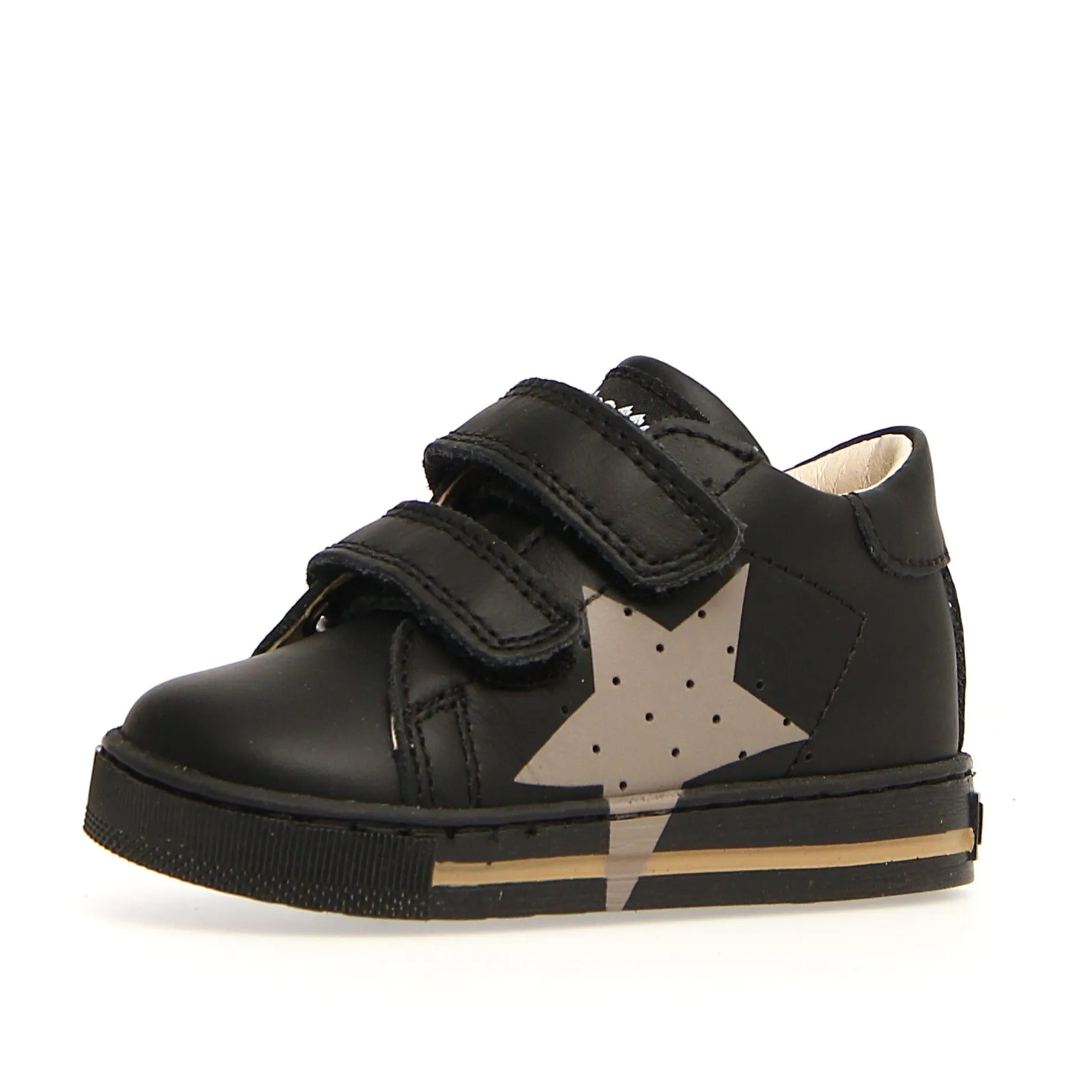 Falcotto Boy's and Girl's  Venus VI Star Sneaker Shoes, Black - Taupe rest time