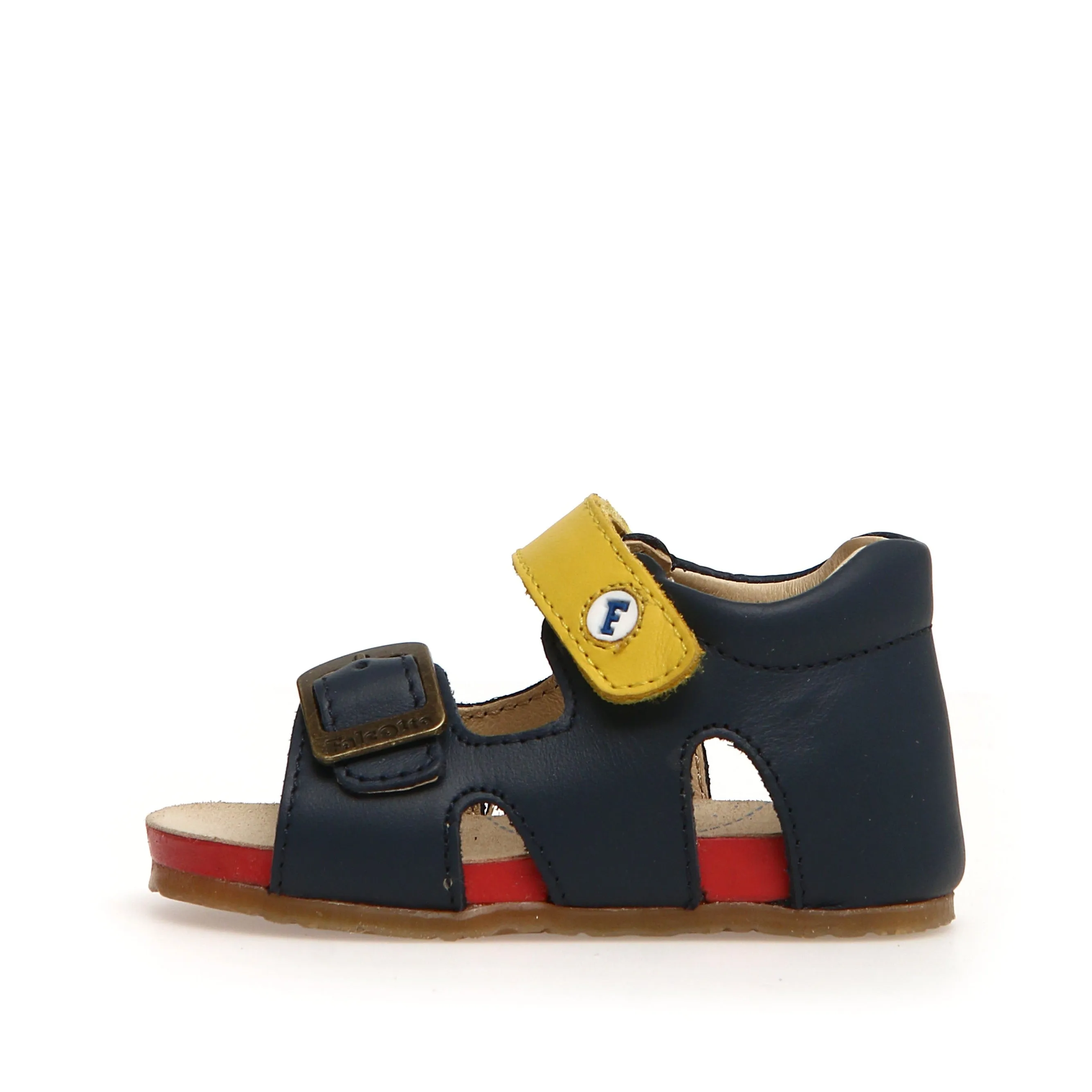 Falcotto Boy's Bea Sandals - Navy/Red Bare Ease
