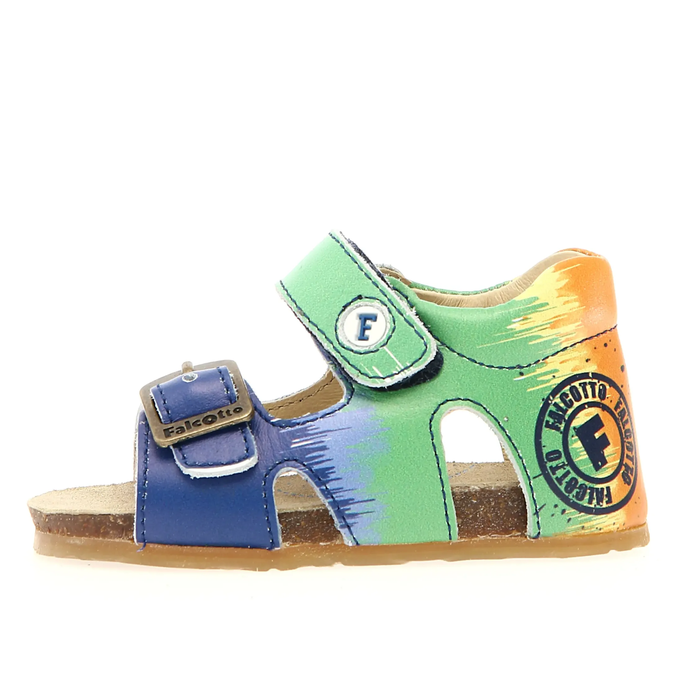 Falcotto Boy's Benar Sandals - Azure / Multi Sunshine Path