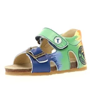 Falcotto Boy's Benar Sandals - Azure / Multi Lazy Fit