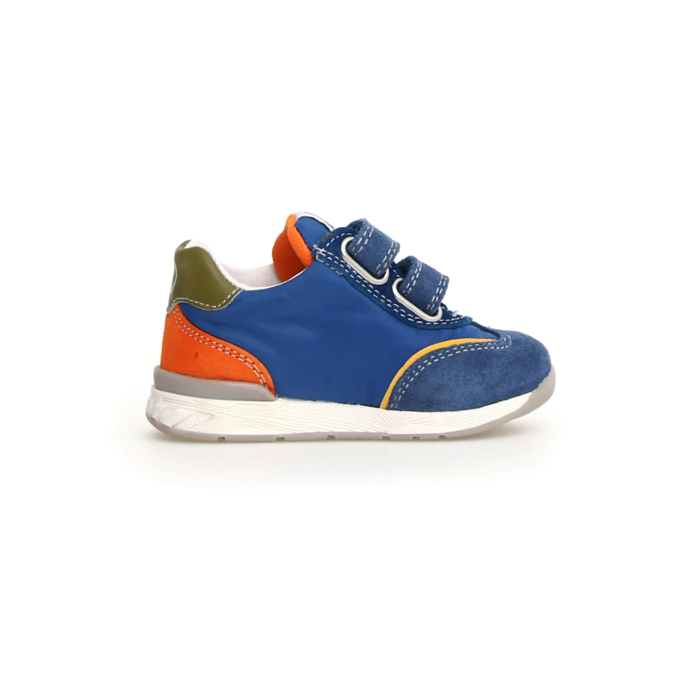Falcotto Boy's New Ferdi 3 Vl Sneakers - Azure / Orange / White smart soft