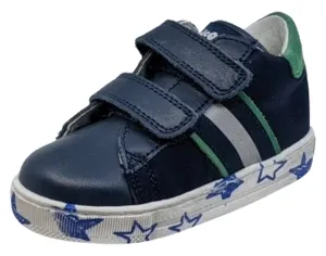 Falcotto Boy's New Leryn Fashion Sneakers, Navy/Verde fit busy