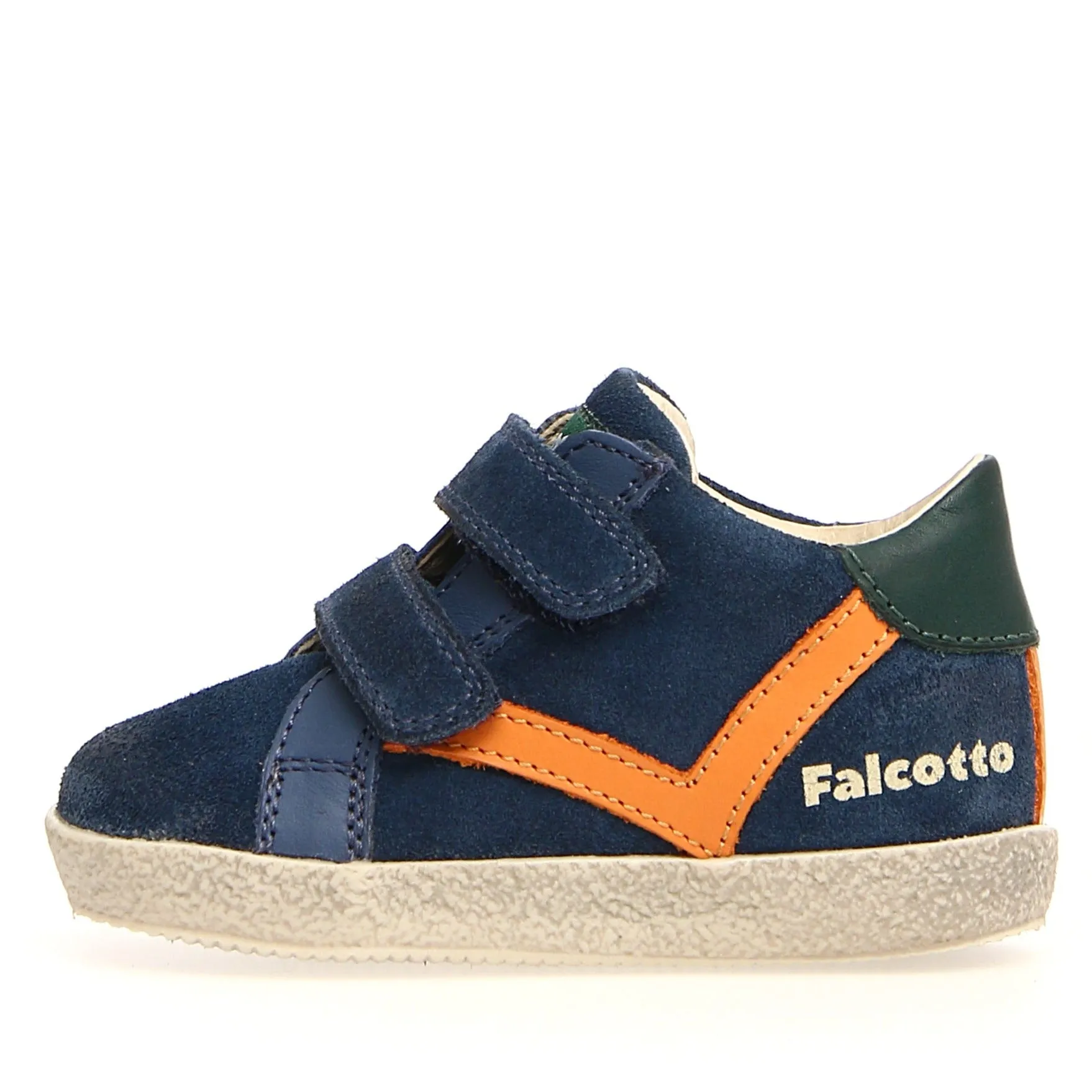 Falcotto Boy's Panki Sneakers, Indigo/Orange laid back