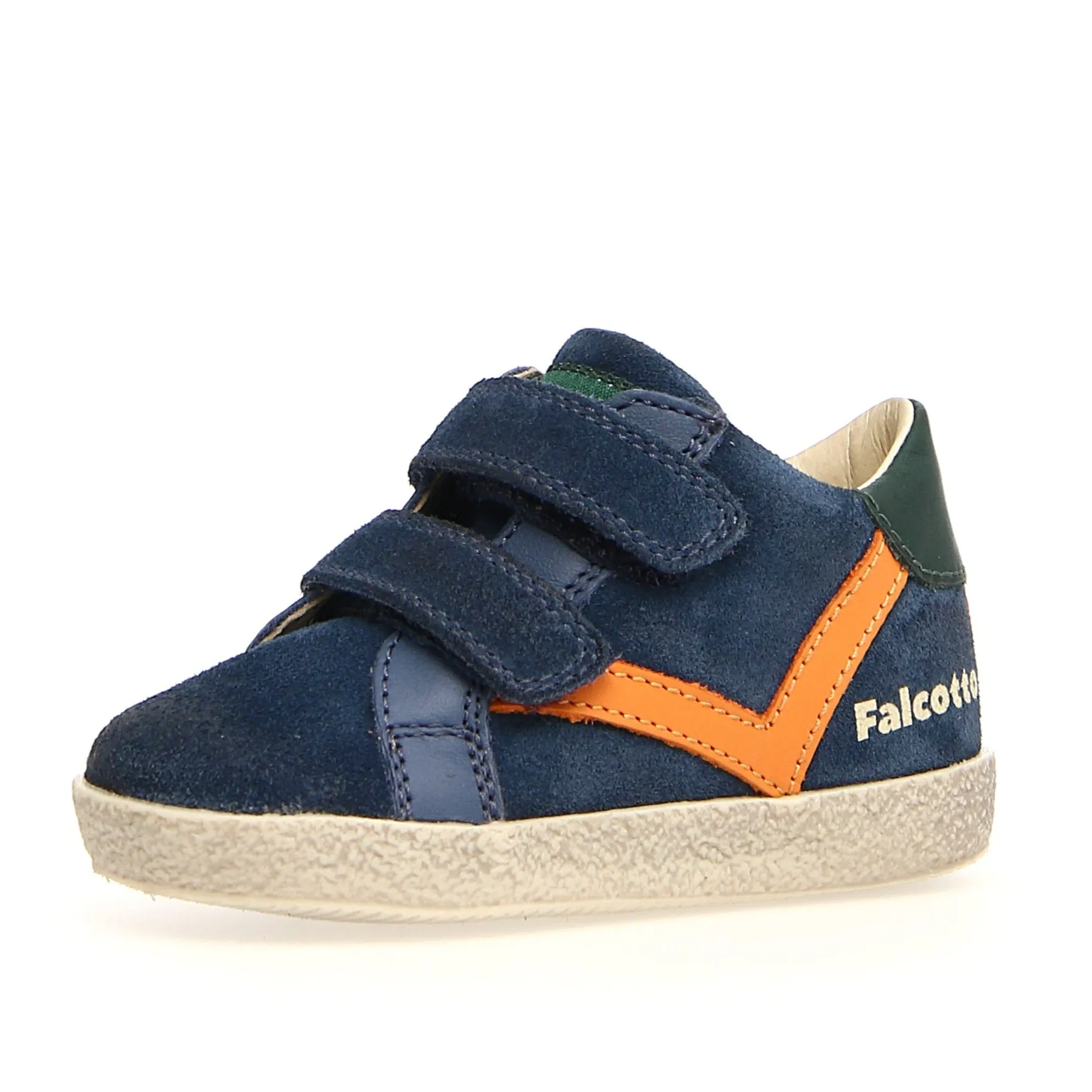 Falcotto Boy's Panki Sneakers, Indigo/Orange long hour