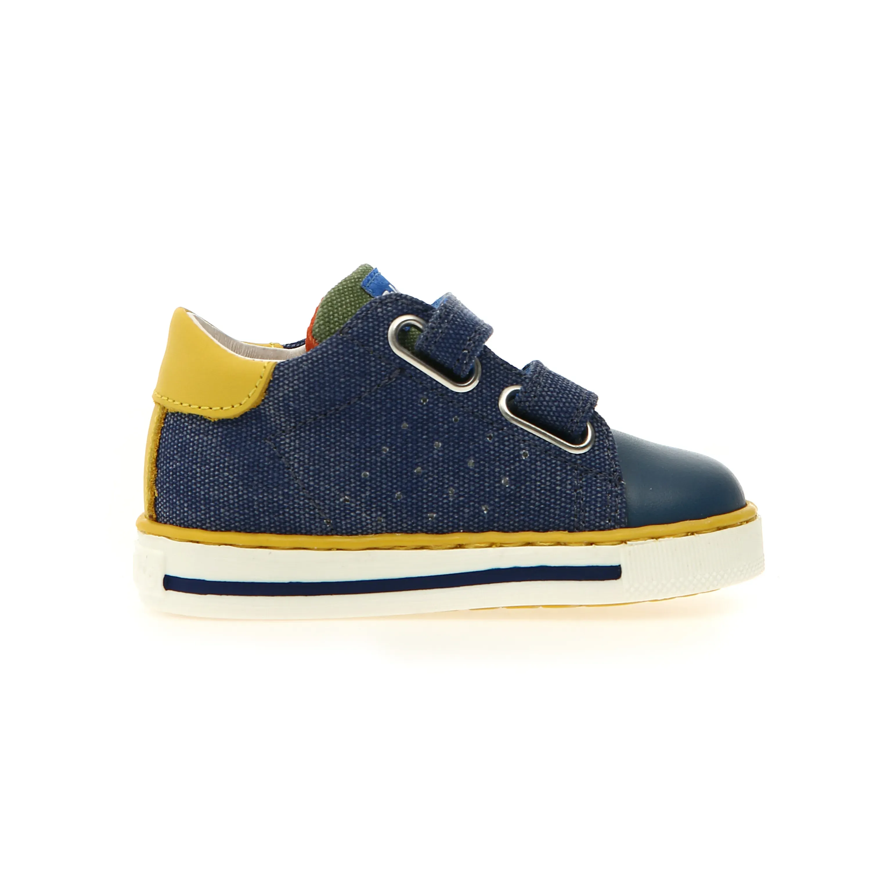 Falcotto Boy's Salazar 3 Vl Casual Shoes - Azure / Yellow / Orange fit busy