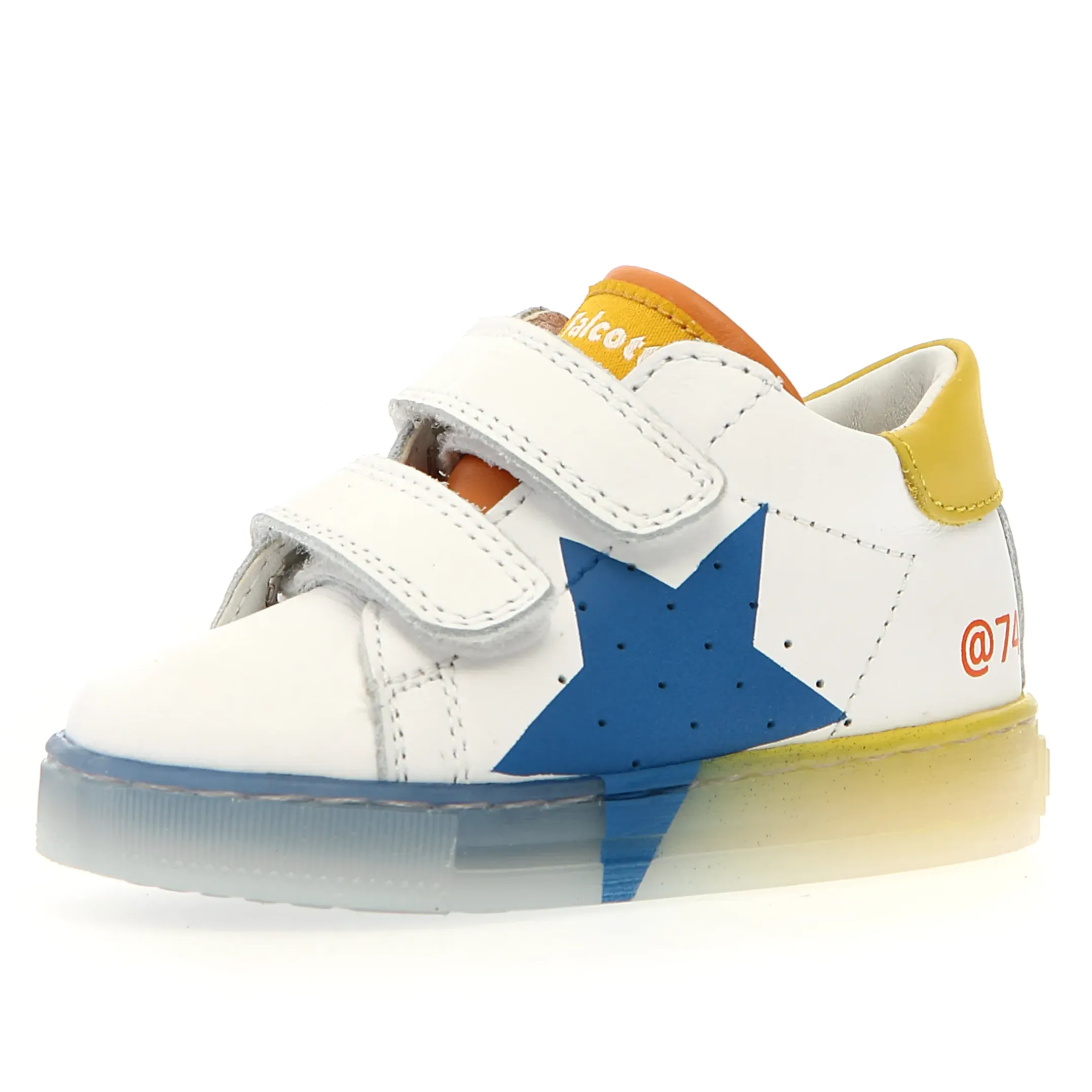 Falcotto Boy's Salazar 3 Vl Casual Shoes - White / Yellow / Oltremare low key