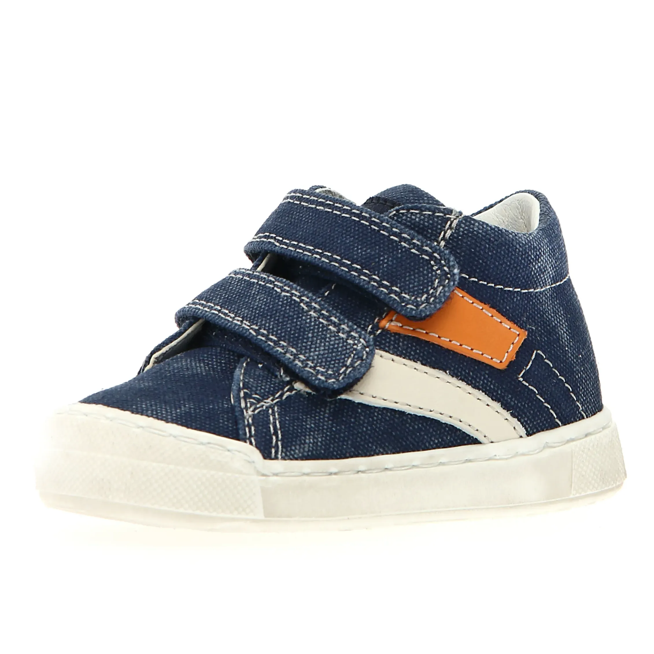 Falcotto Boy's Wallis Vl Casual Shoes - Jeans / Milk / Orange quick slip