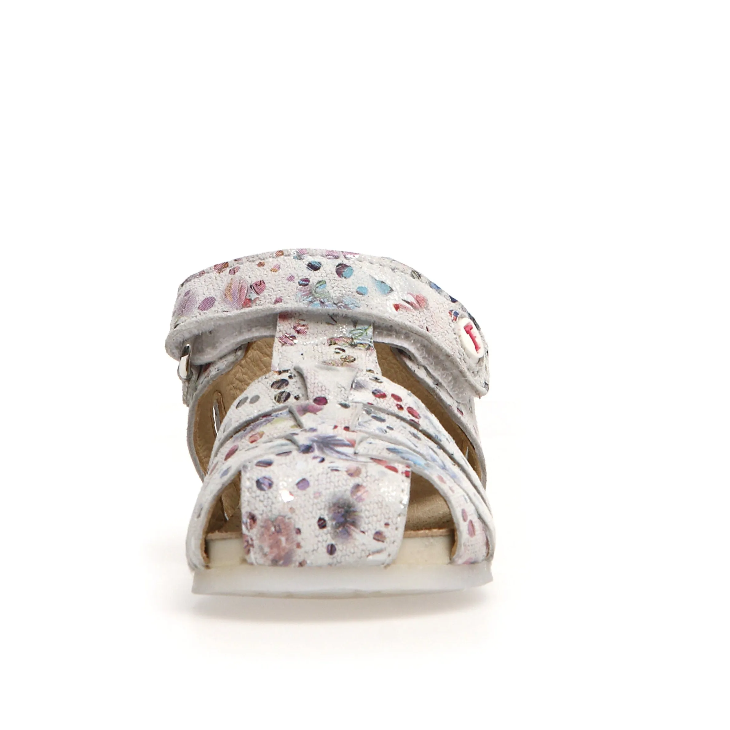 Falcotto Girl's Alby Suede Sandals - Flowery White Wind Trail
