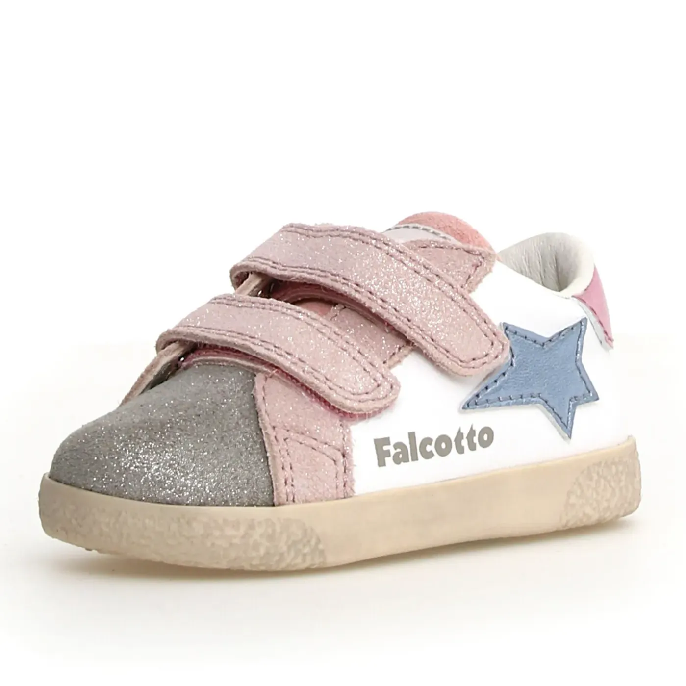 Falcotto Girl's Alnoite 2 Vl Casual Shoes - Metallic Silver / White / Cipria vibe daily