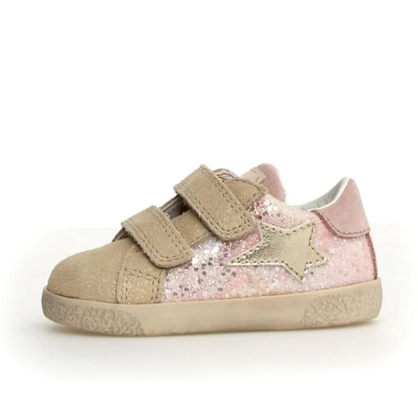 Falcotto Girl's Alnoite 2 Vl Sneakers - Platinum / Cipria comfort style
