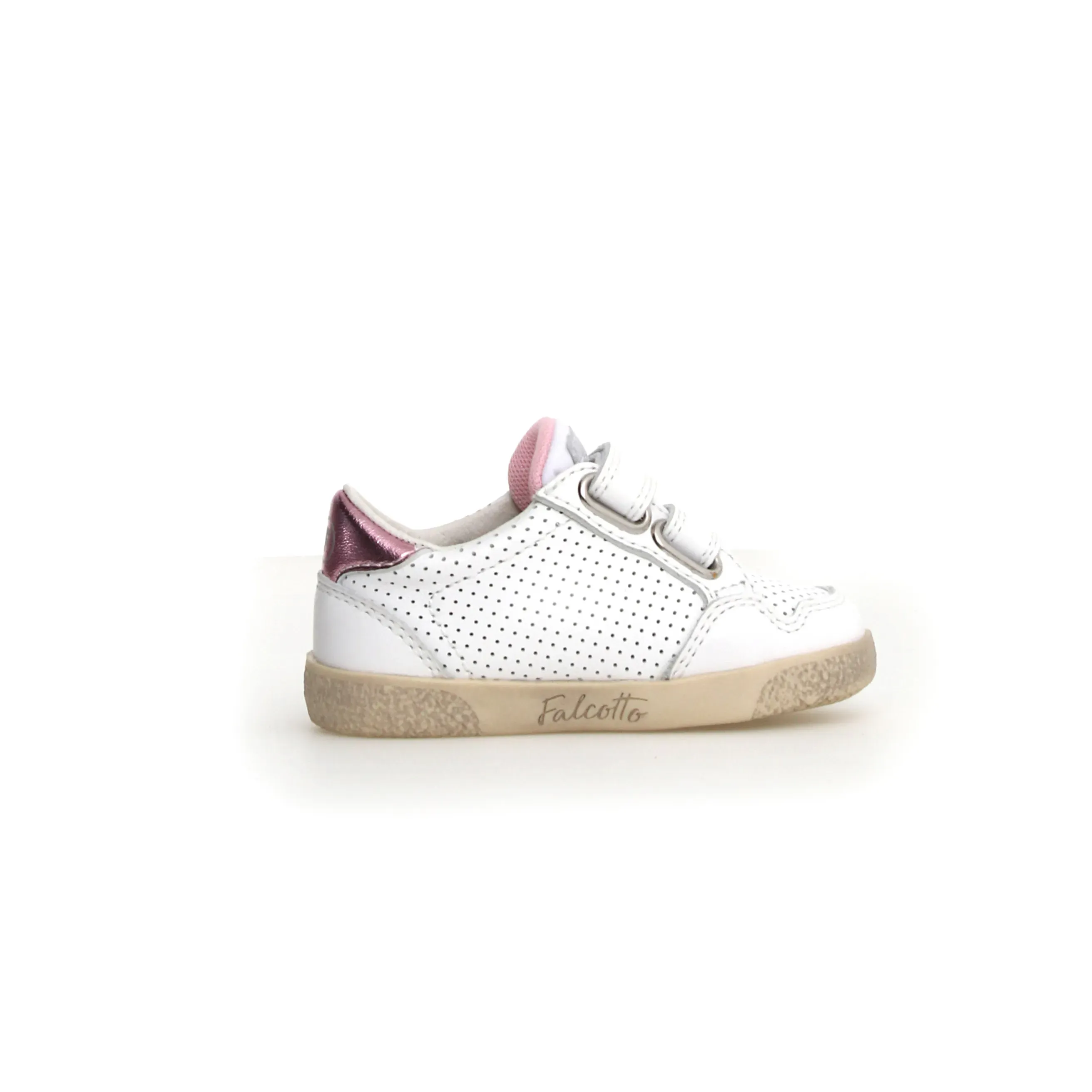 Falcotto Girl's Alnoite Low 2 Vl Casual Shoes - White / Pink smooth wear