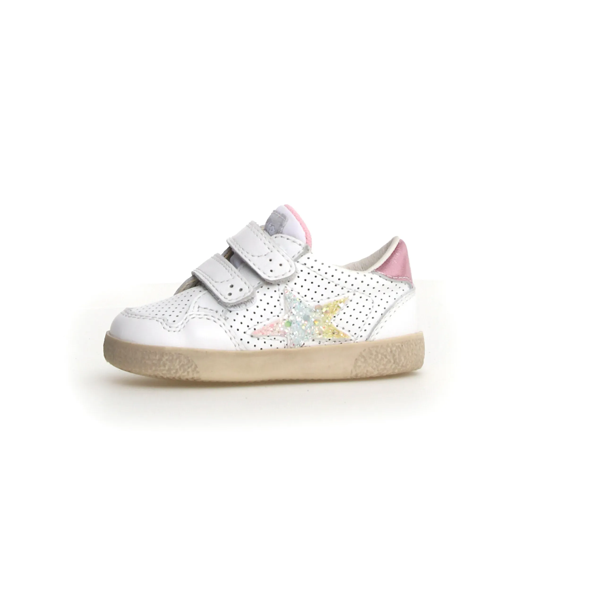 Falcotto Girl's Alnoite Low 2 Vl Casual Shoes - White / Pink soft soul