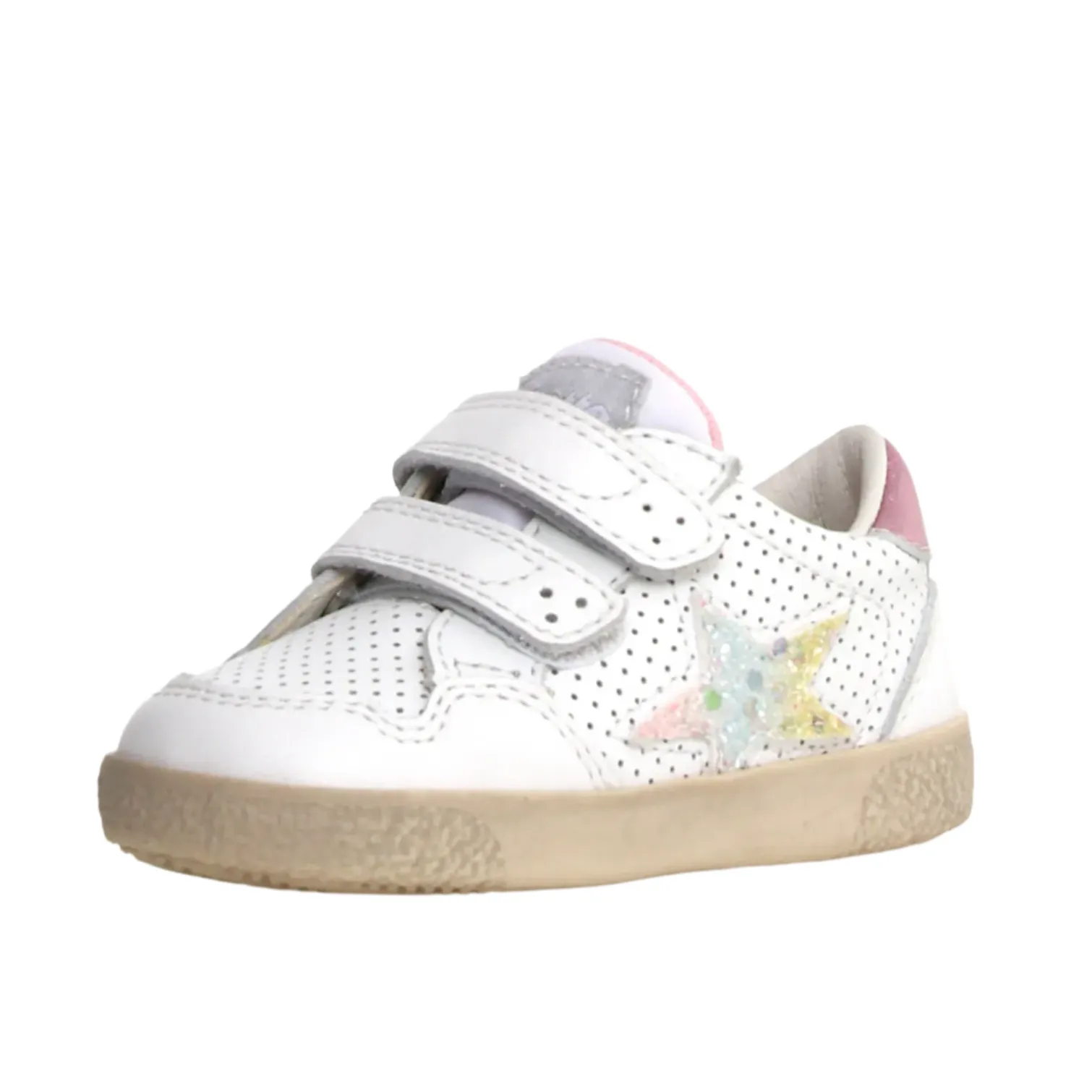 Falcotto Girl's Alnoite Low 2 Vl Casual Shoes - White / Pink move style