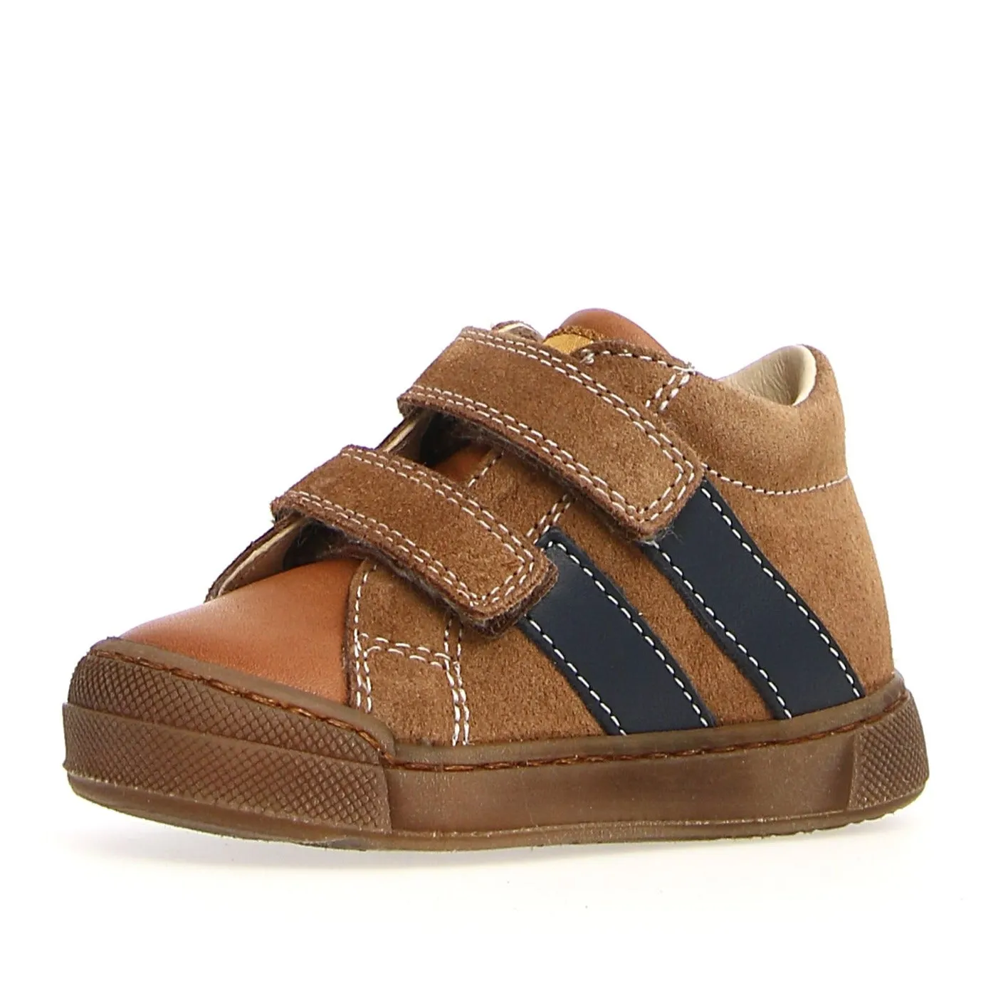 Falcotto Girl's and Boy's Gazer Vl Fashion Sneakers, Cognac Brown breathable mesh