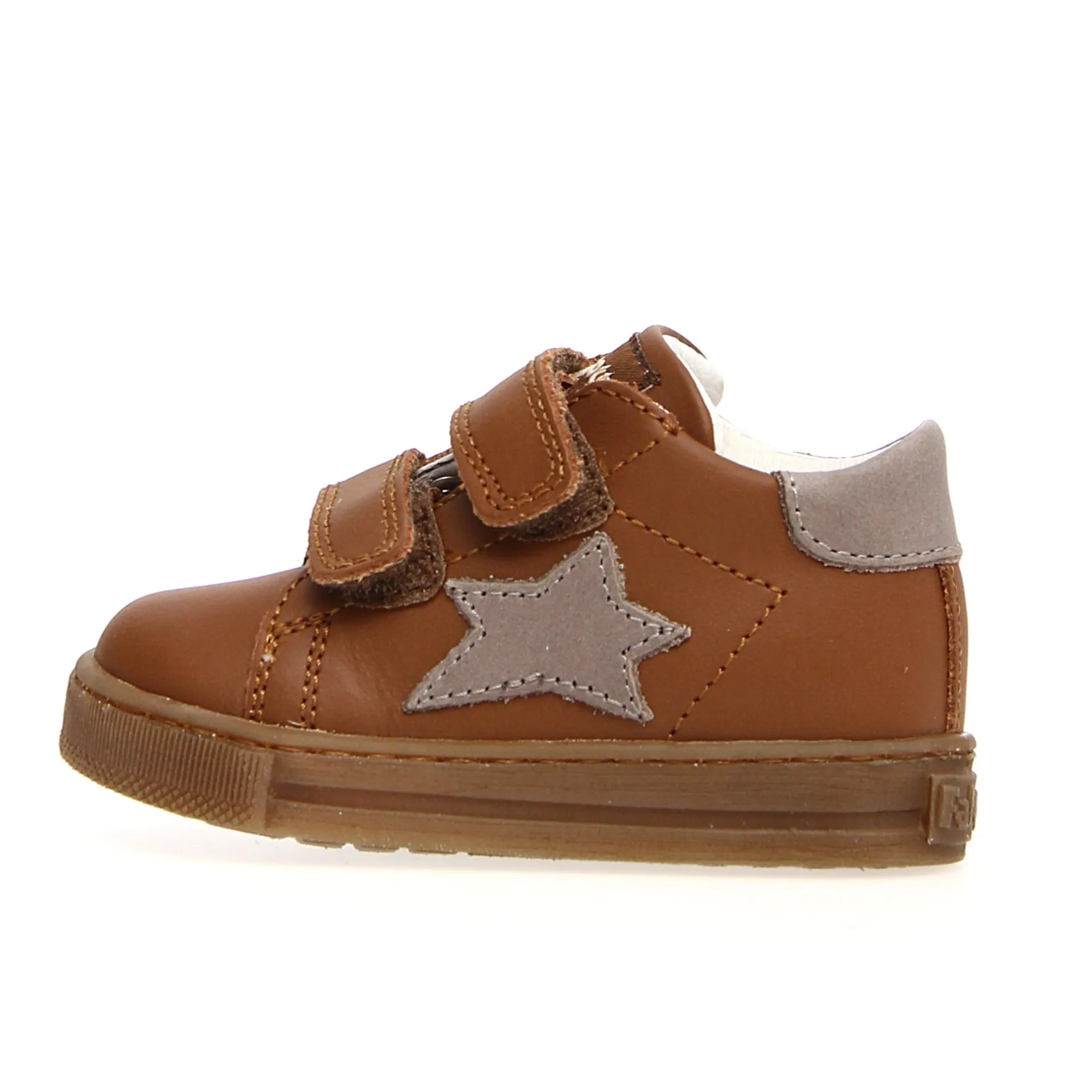 Falcotto Girl's and Boy's Sasha Vl Calf Fashion Sneakers - Cuoio/Dark Grey go light